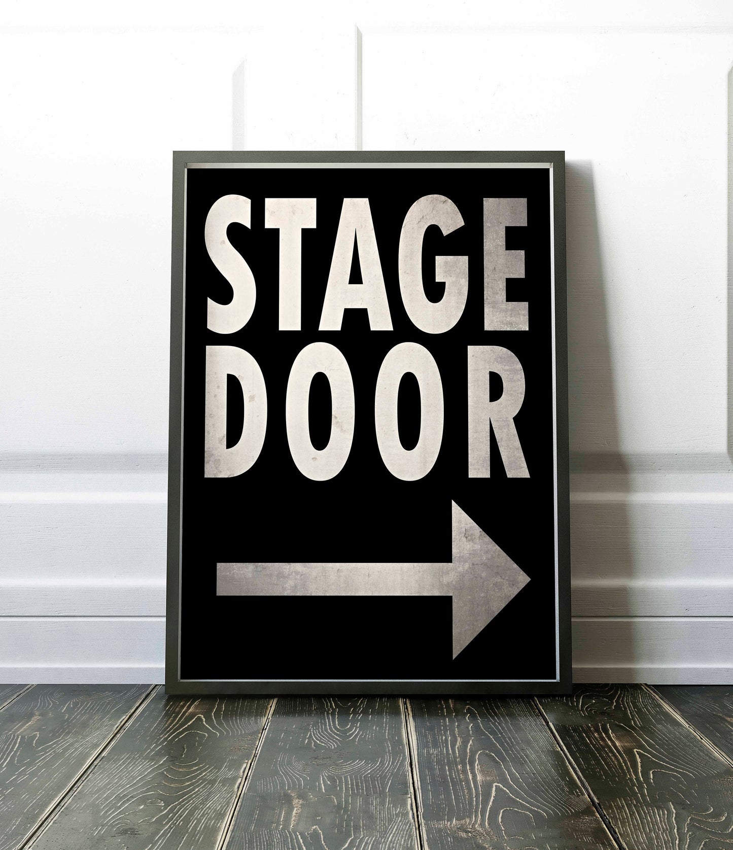 Cool Stage Door Modern Text Art Print