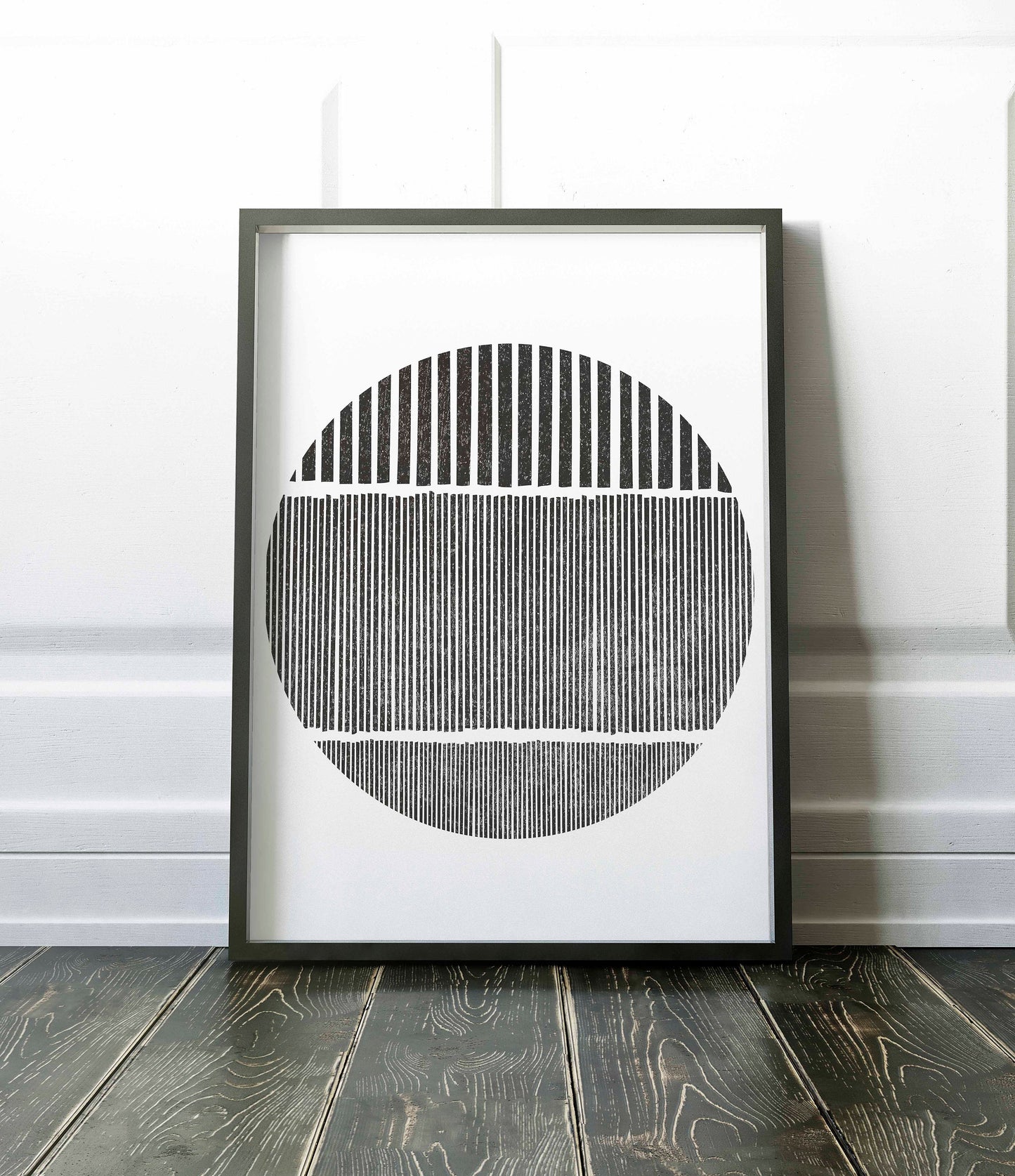 Modern Minimalist Black and White Line Art Print