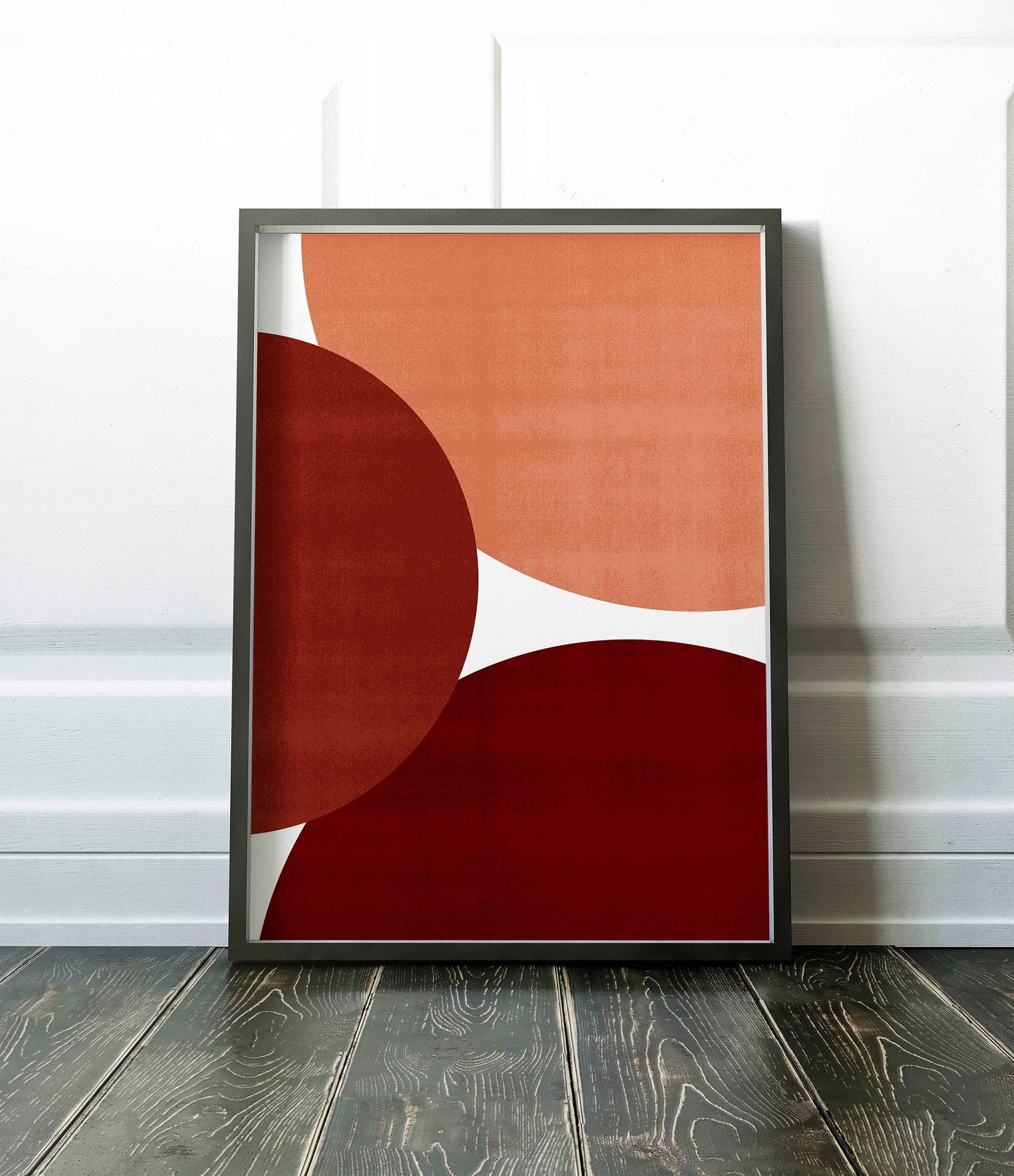 Dark Modern Red Abstract Art Print