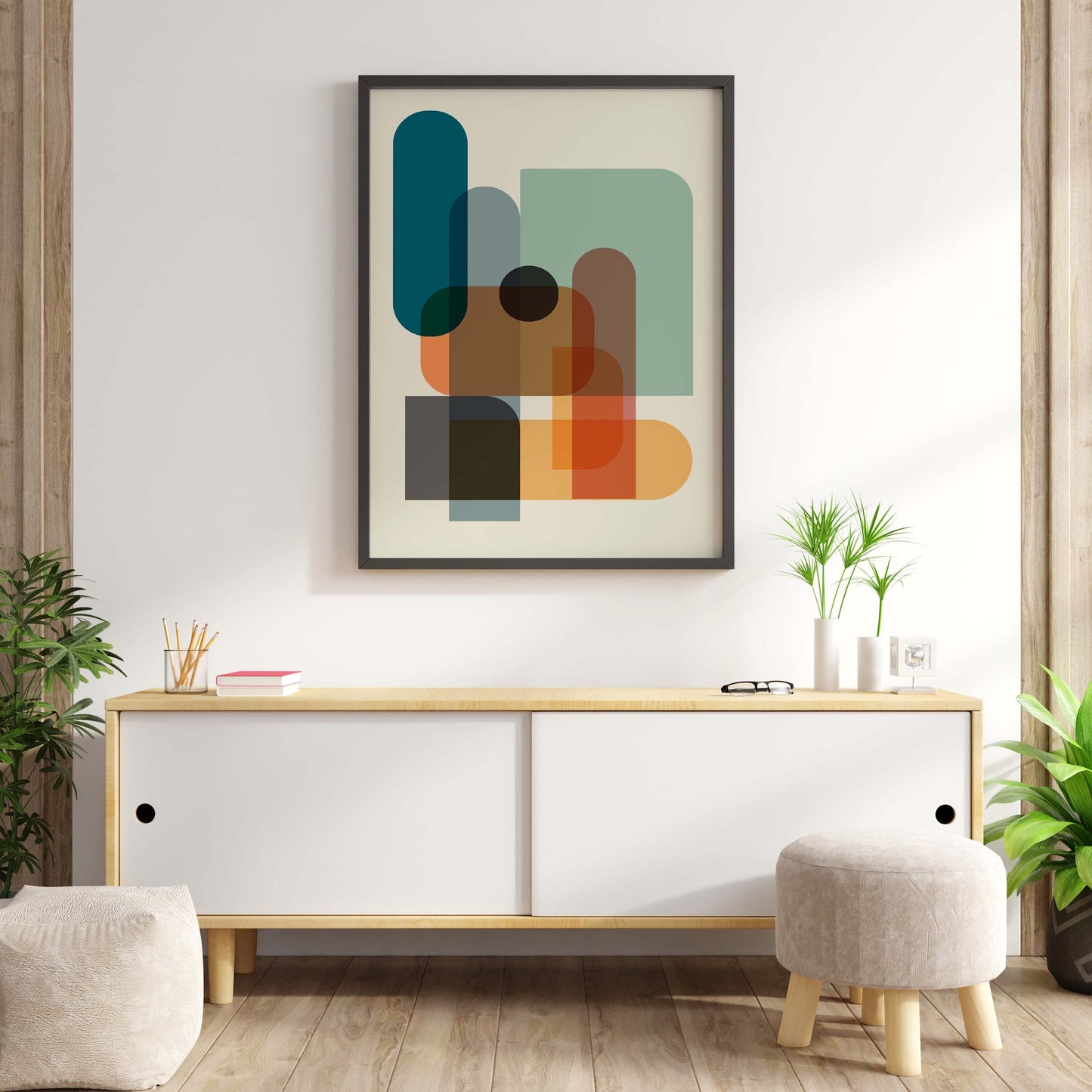 Set of 2 Colorful Modern Abstract Prints