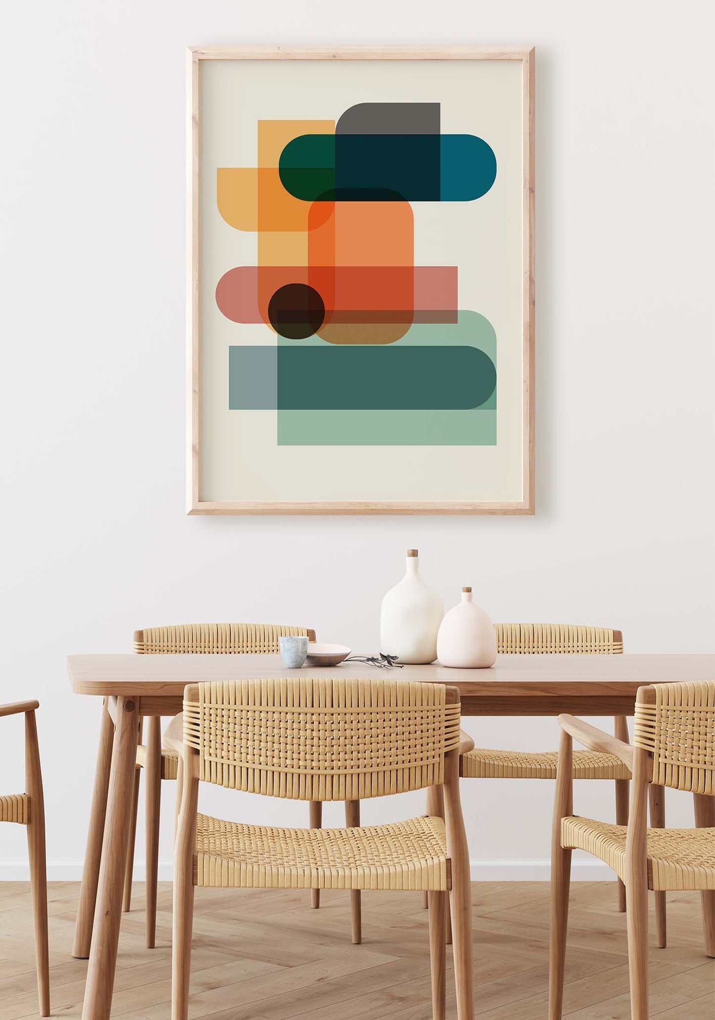 Set of 2 Colorful Modern Abstract Prints