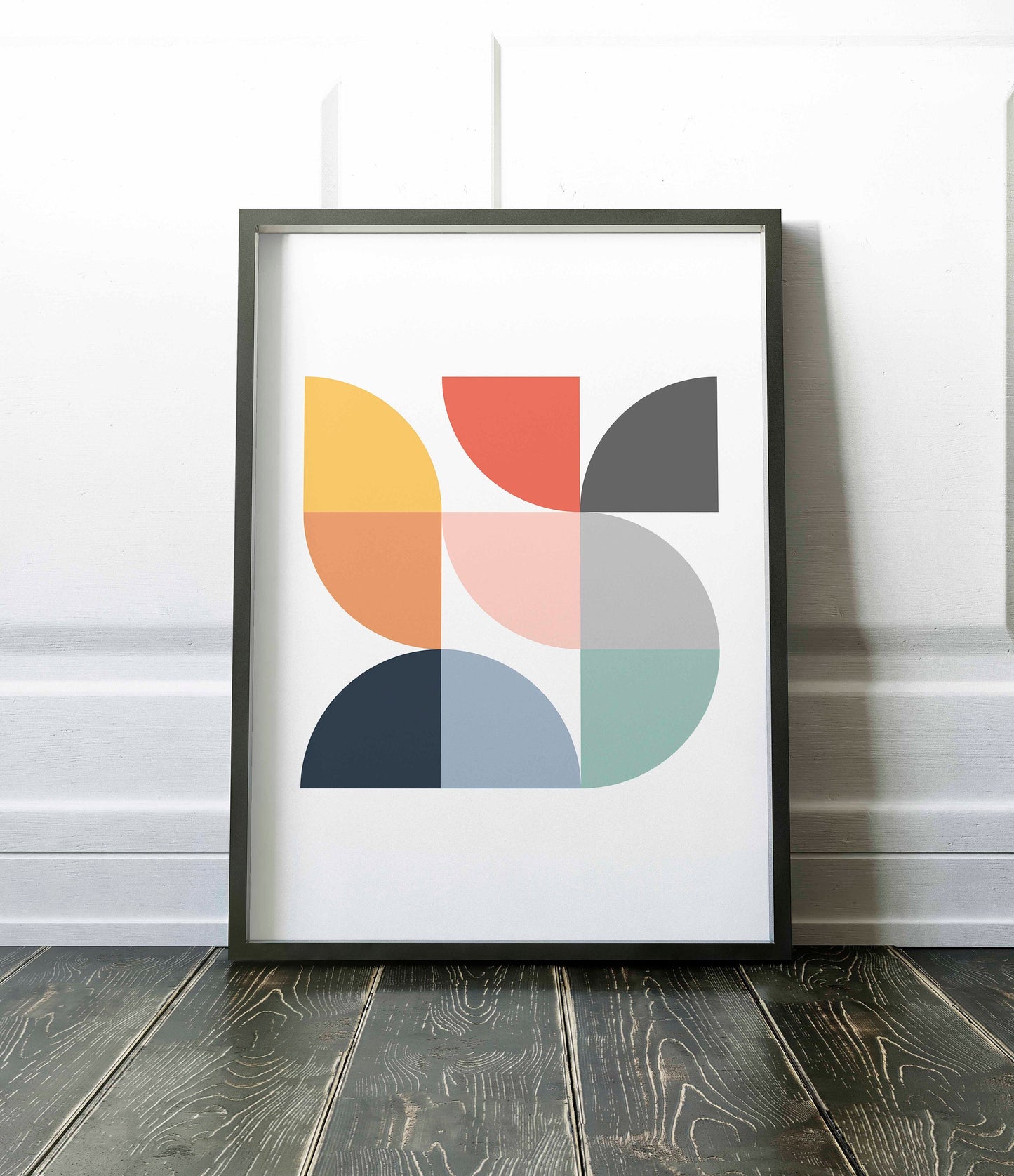 Set of 2 Fun Colorful Abstract Rainbow Art Prints