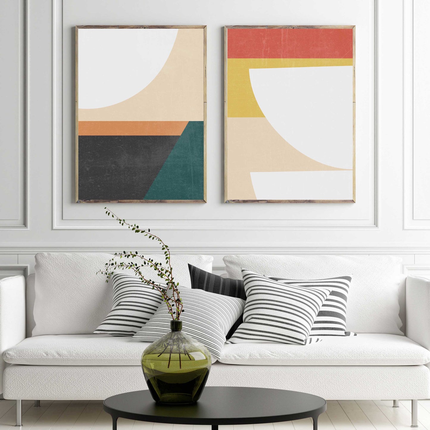 Set of 4 Mid Century Modern Colorful Gallery Prints