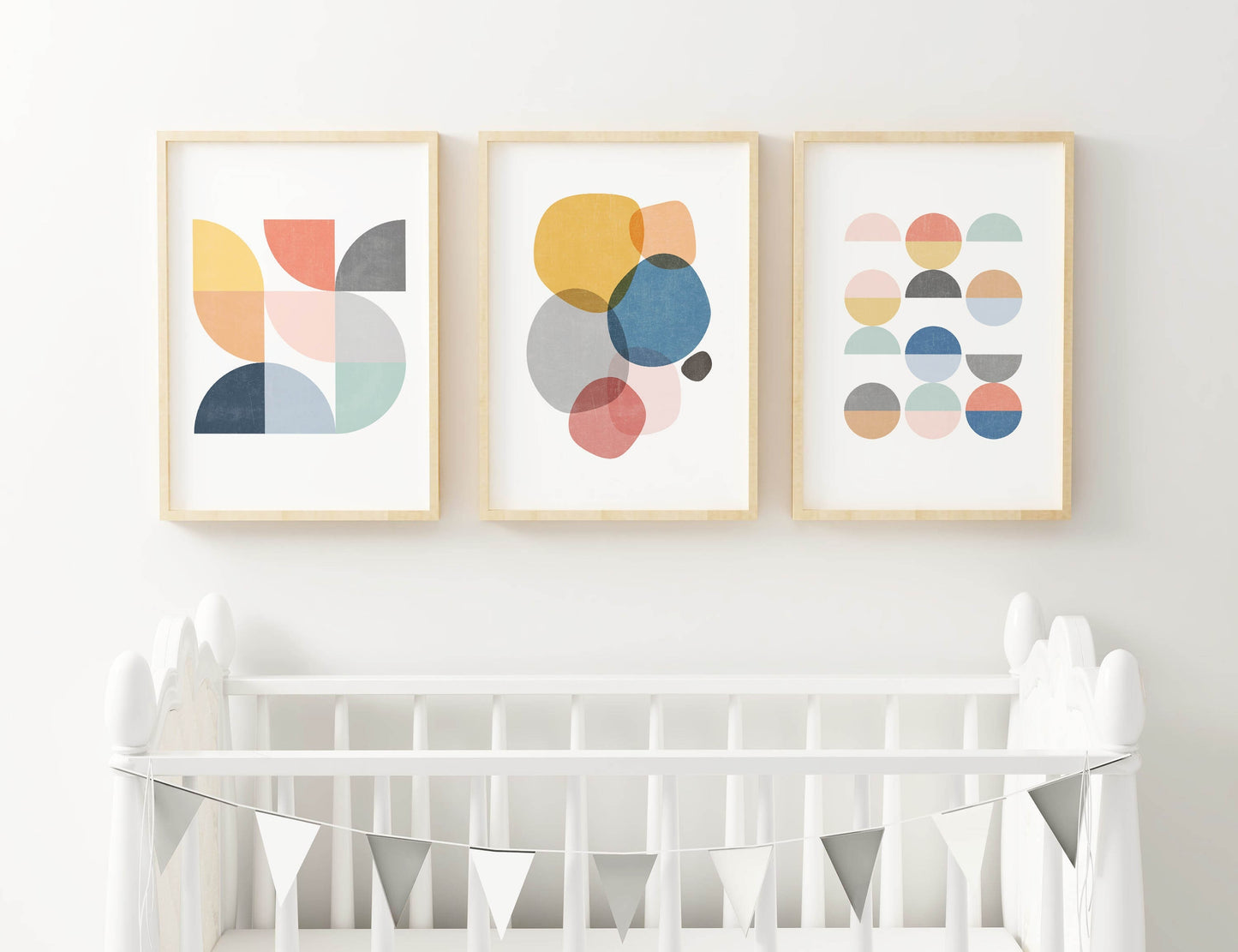 Set of 3 Colorful Scandinavian Abstract Art Prints