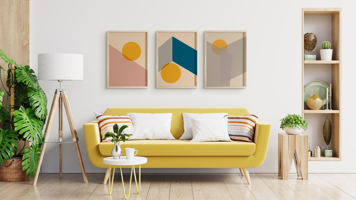 Set of 3 Fun Abstract Gallery Modern Art Prints