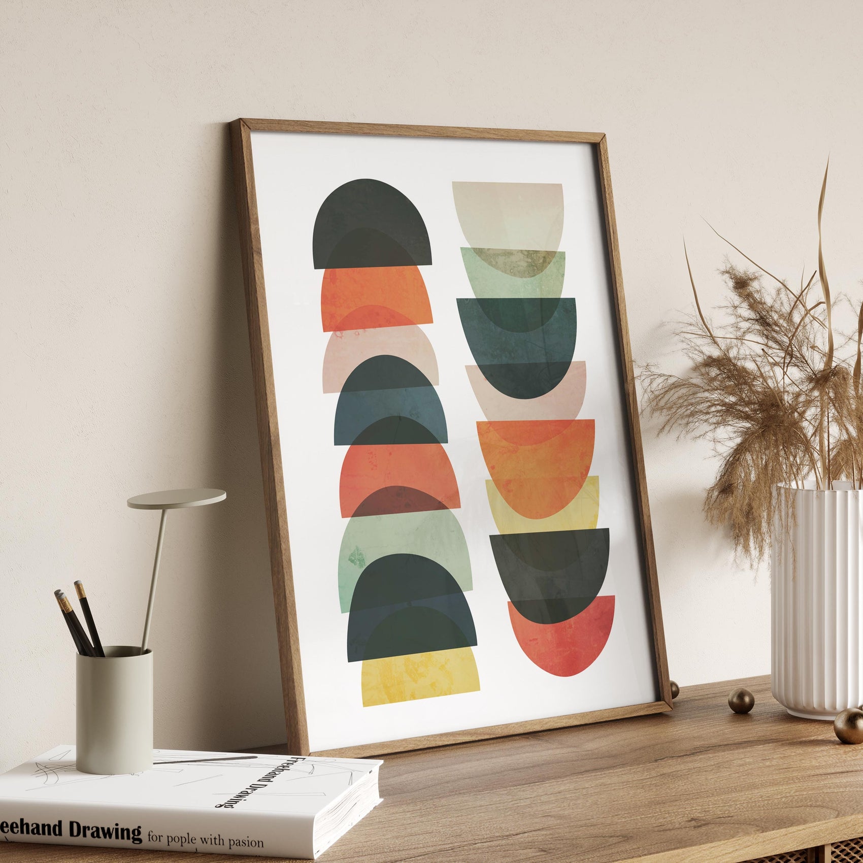 Cool Mid Century Modern Art Poster Print