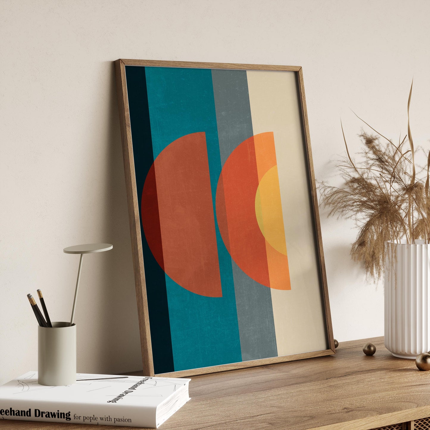 Set of 2 Fun Retro Modern Abstract Art Prints