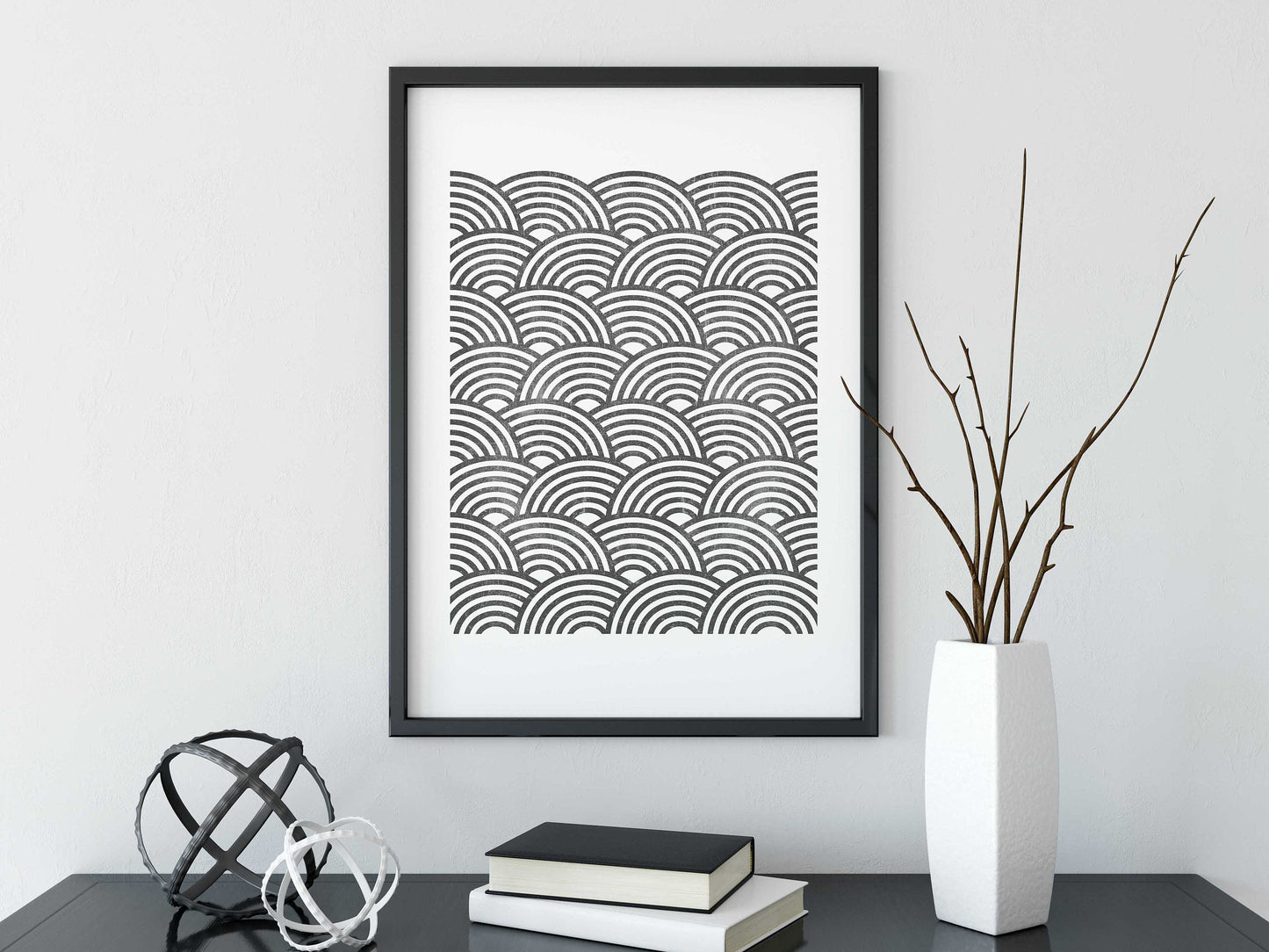 Cool Black and White Art Deco Print