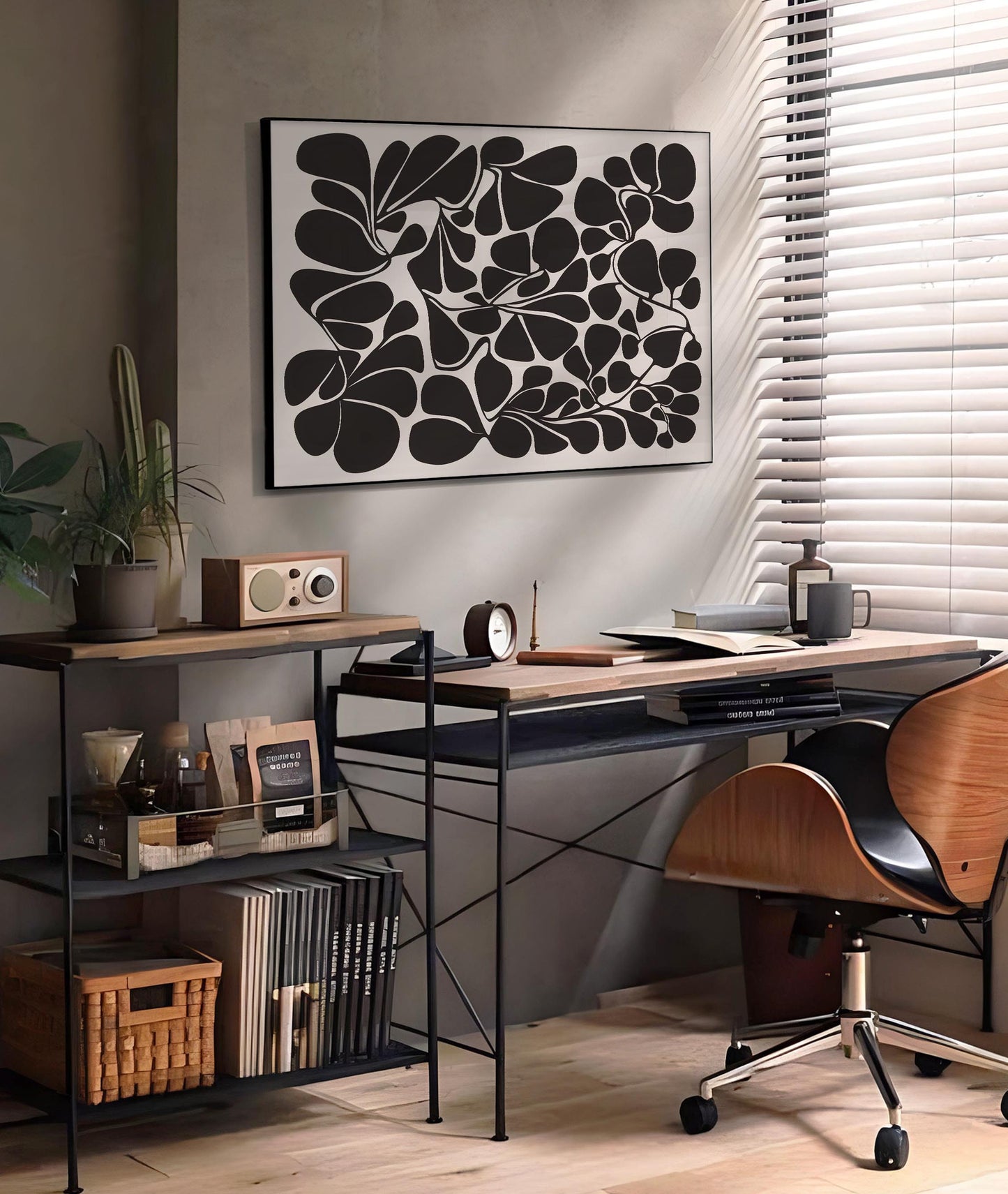 Boho Abstract Botanical Art Print