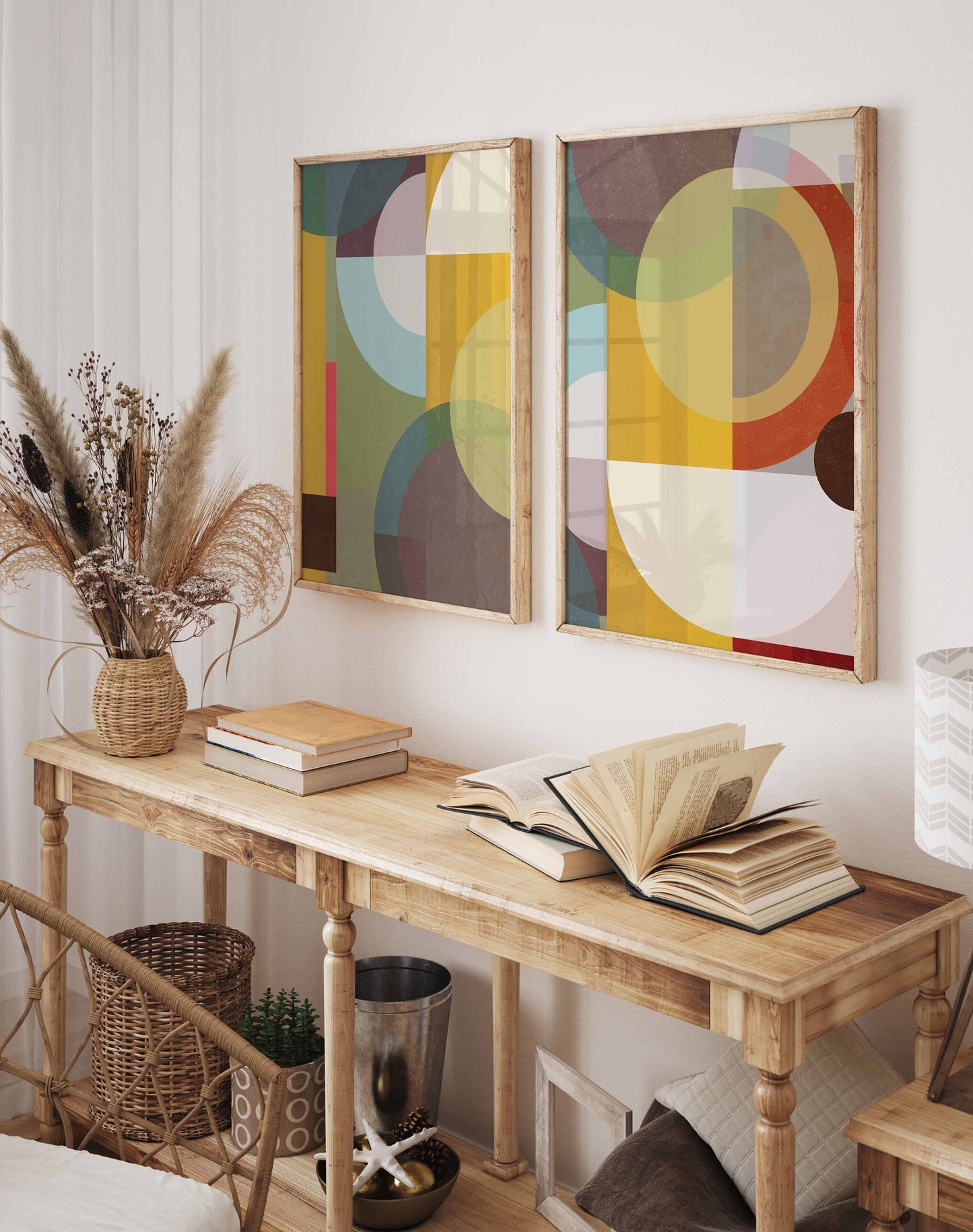 Set of 2 Modern Unique Abstract Prints