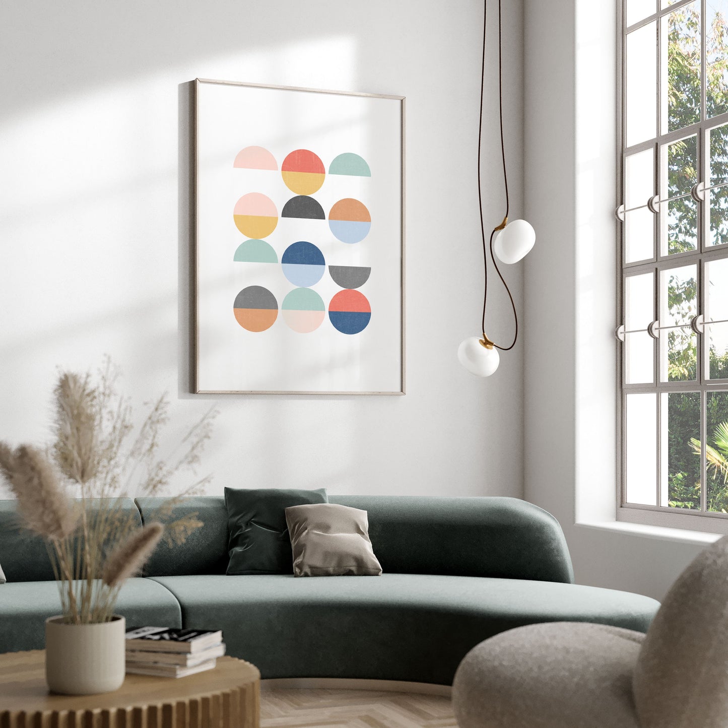 Set of 6 Fun Colorful Abstract Scandi Style Art Prints