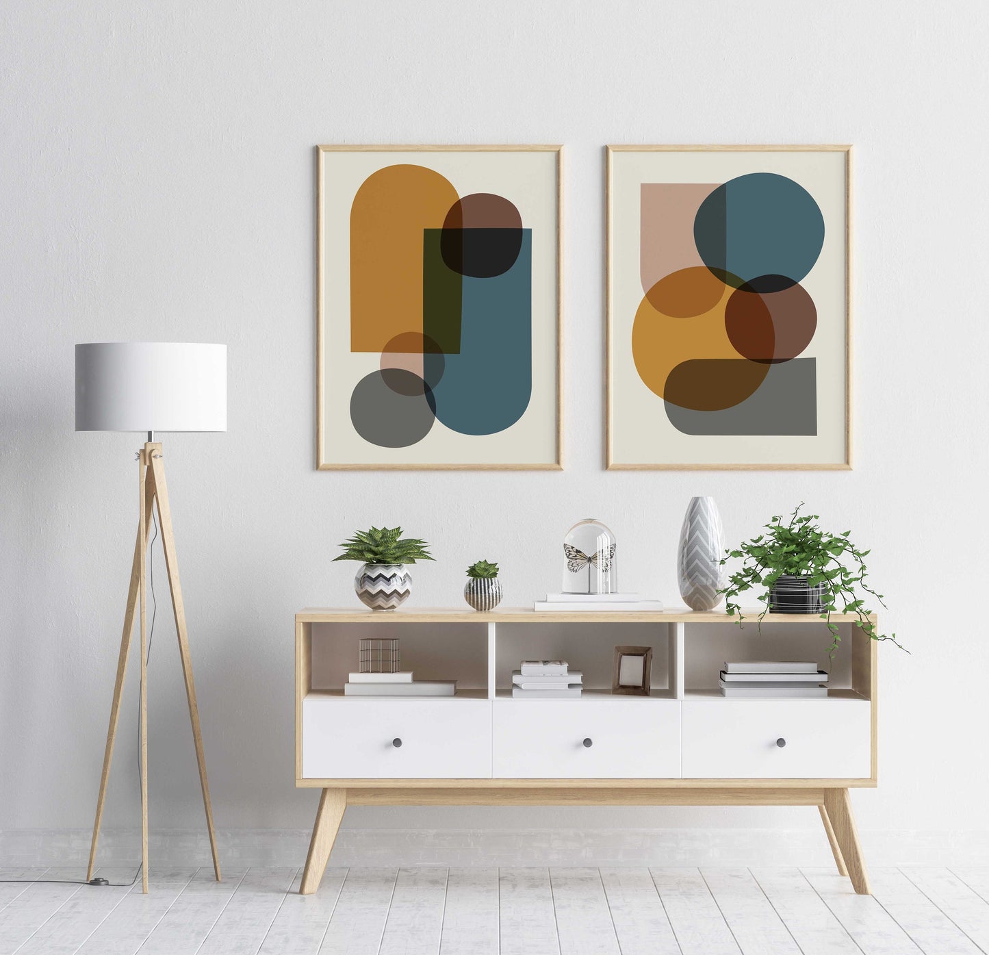 Set of 2 Modern Abstract Art Prints