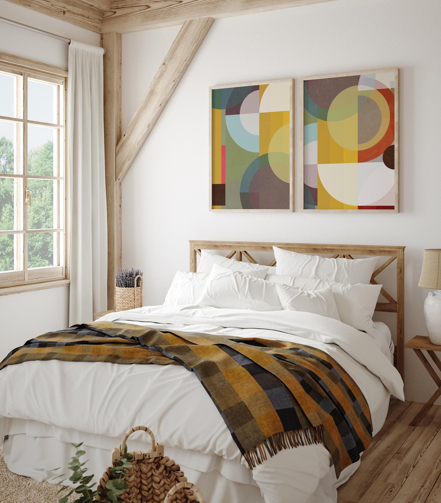 Set of 2 Modern Unique Abstract Prints