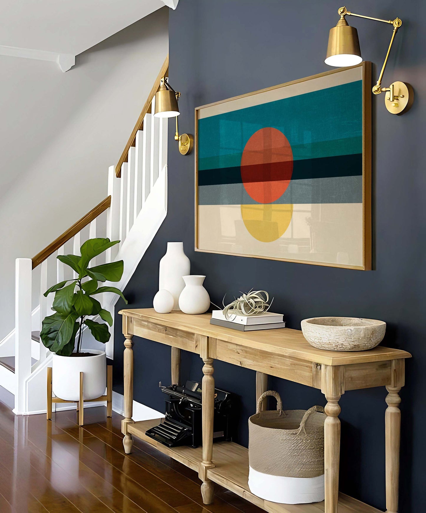 Original Retro Abstract Wall Art Print