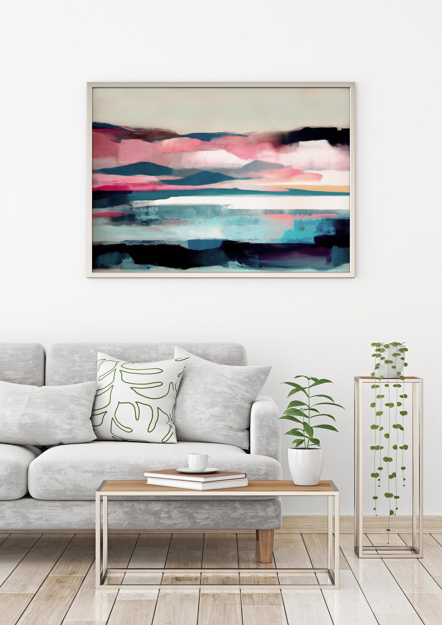 Large Colorful Abstract Landscape Painting Art Print