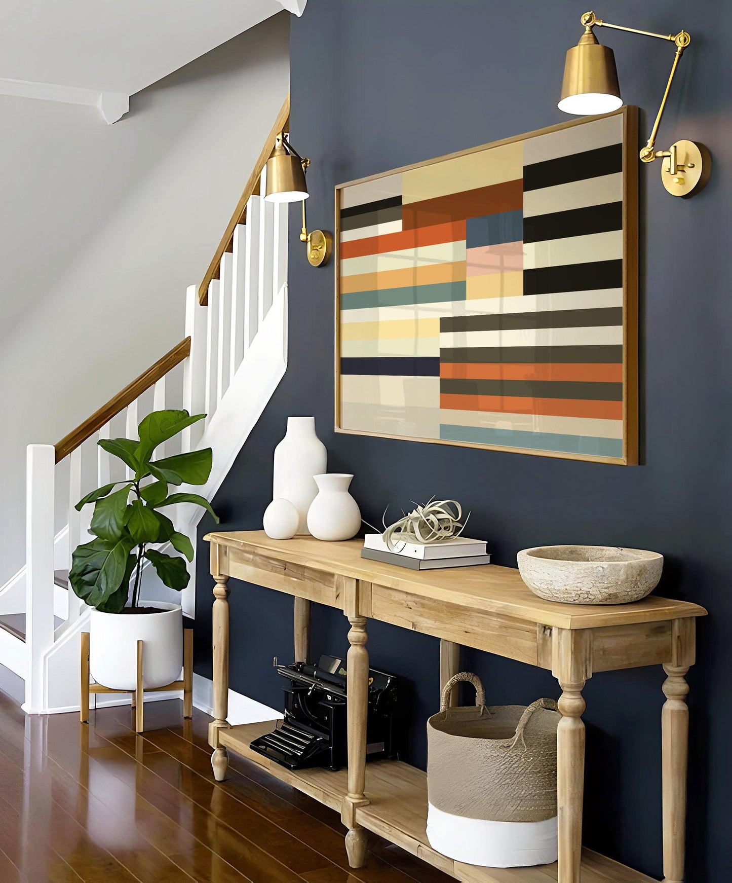 Modern Abstract Color Block Wall Art Print