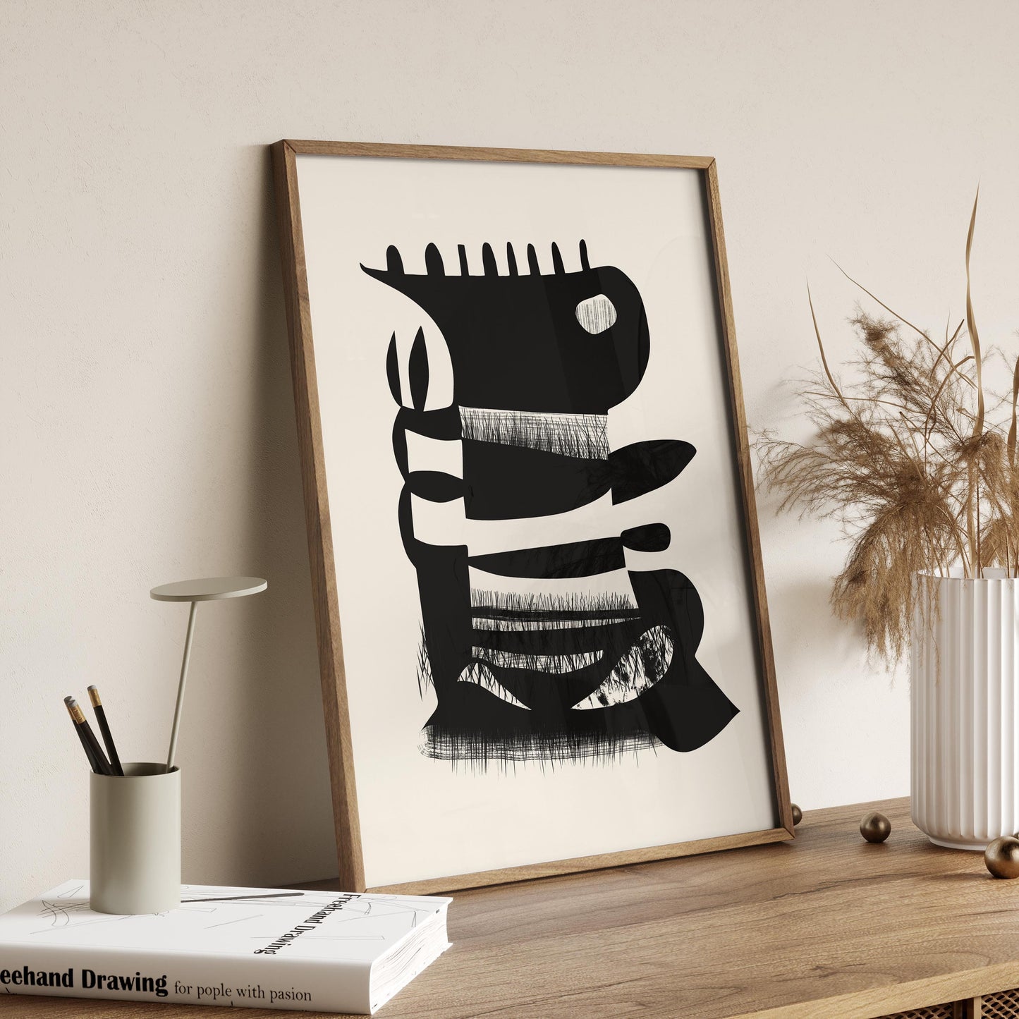 Set of 3 Cool Japandi Illustrations Wall Art Prints