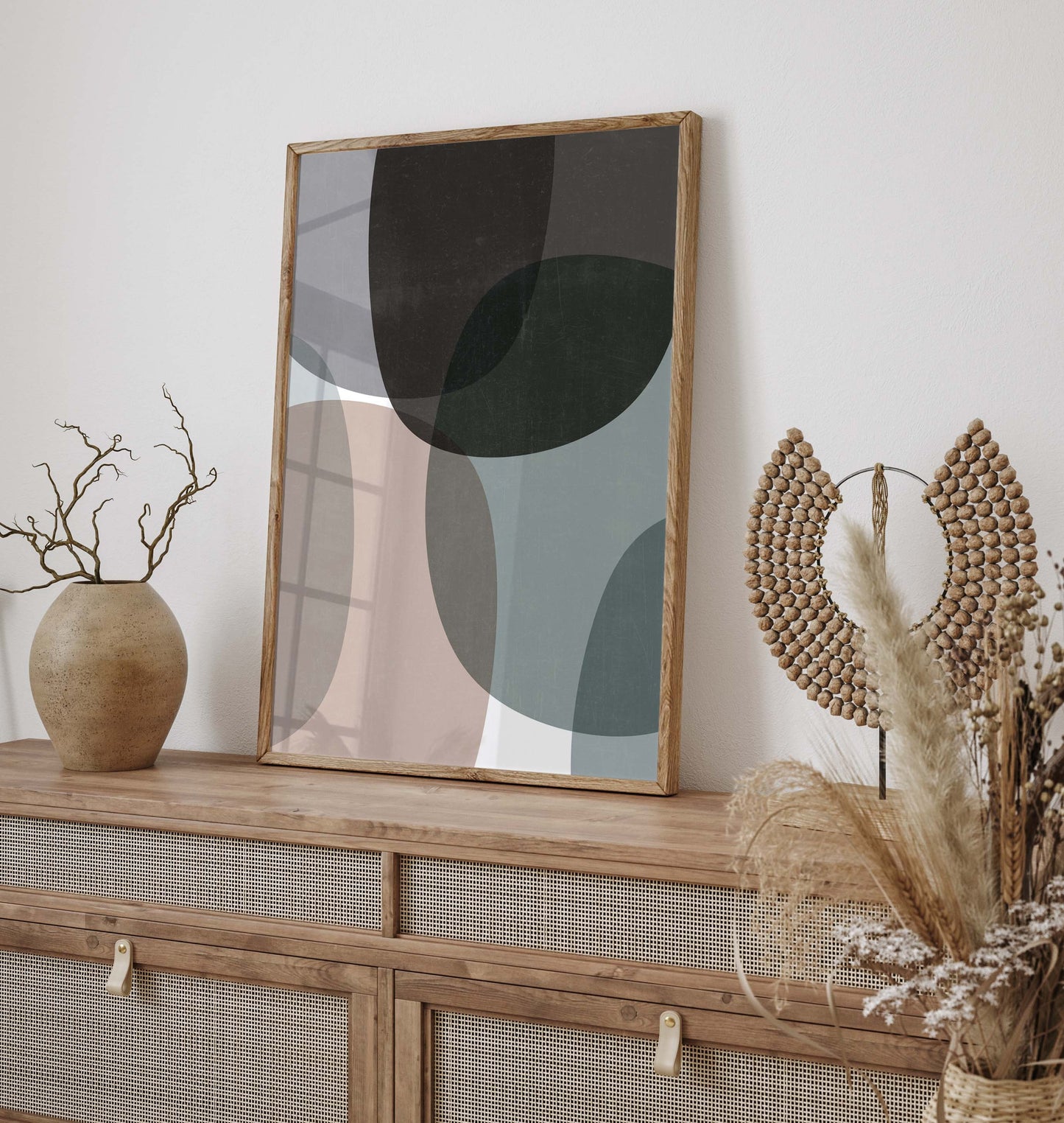 Set of 2 Boho Mid Century Modern Art Prints