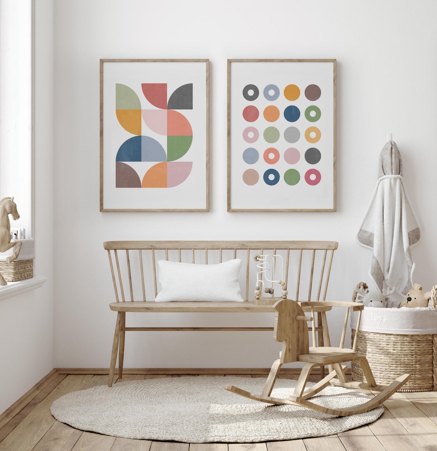 Set of 2 Fun Colorful Set of 2 Abstract Art Prints