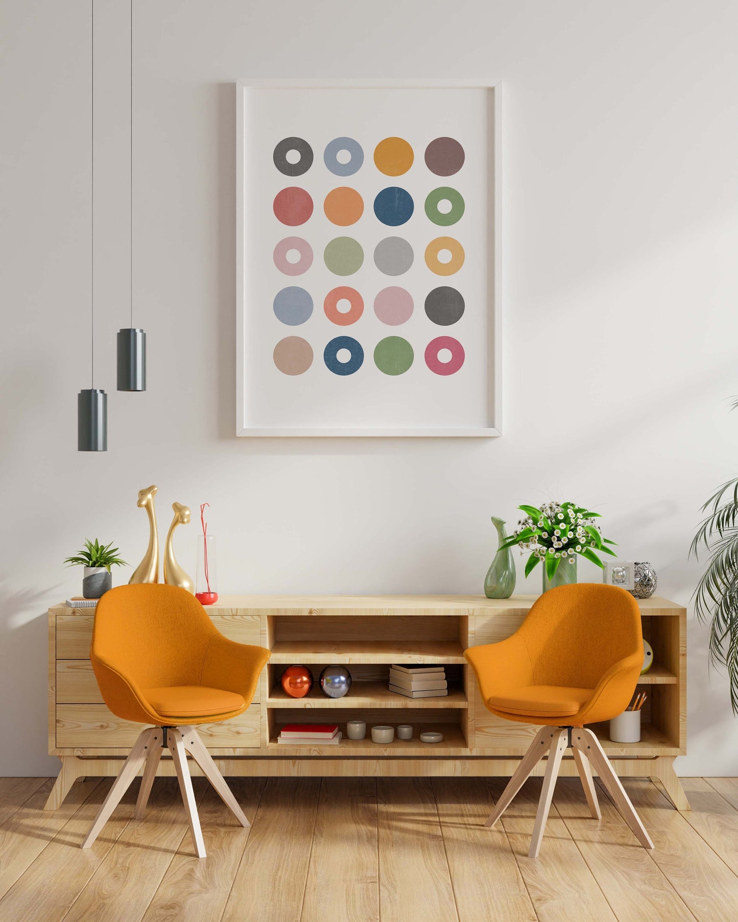 Set of 2 Fun Colorful Set of 2 Abstract Art Prints