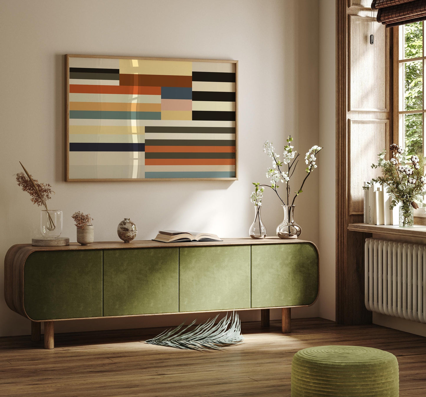 Modern Abstract Color Block Wall Art Print