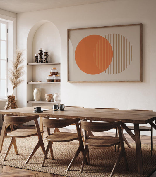 Cool Orange Mid Century Modern Art Print