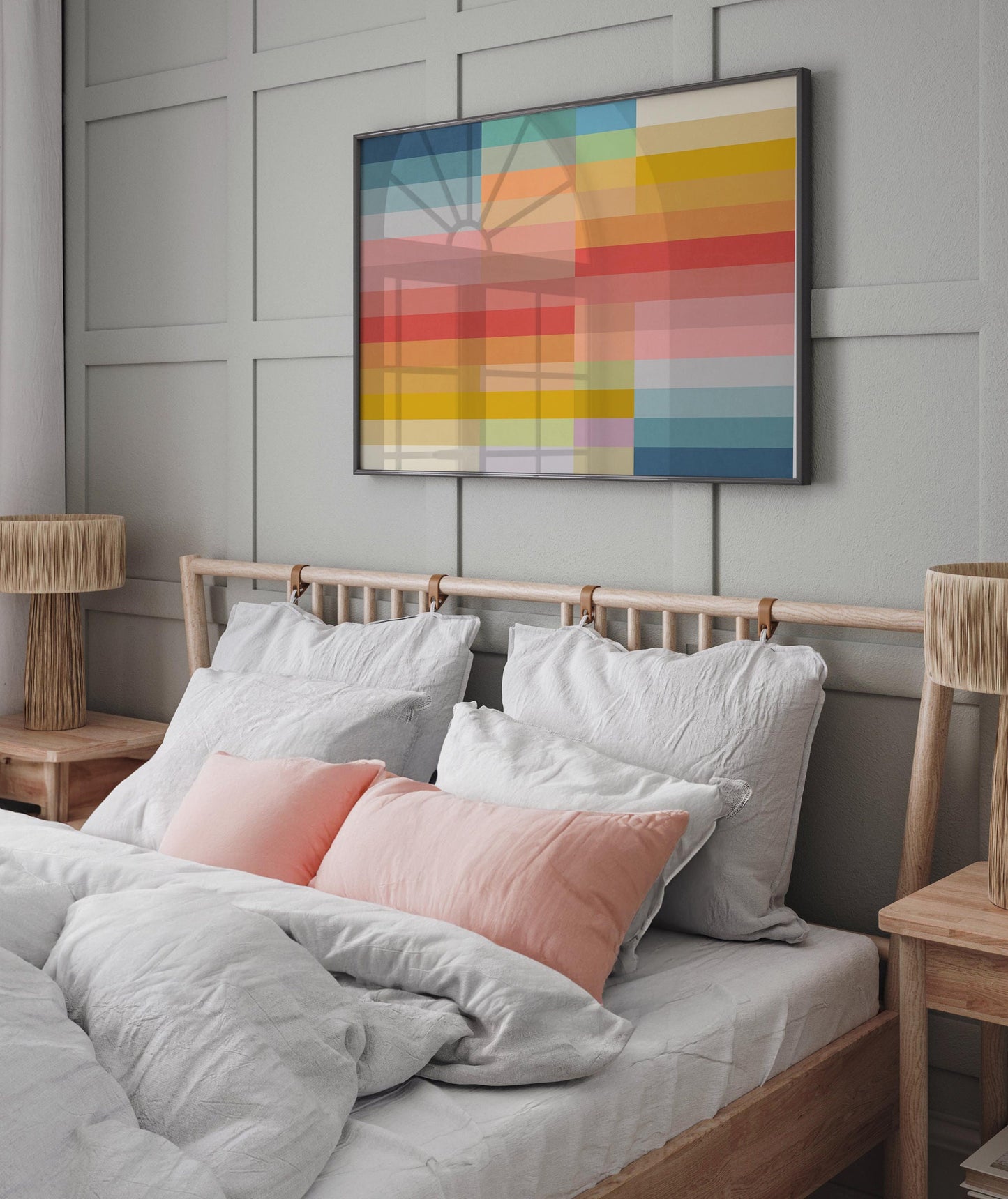 Boho Pastel Abstract Color Block Art Print