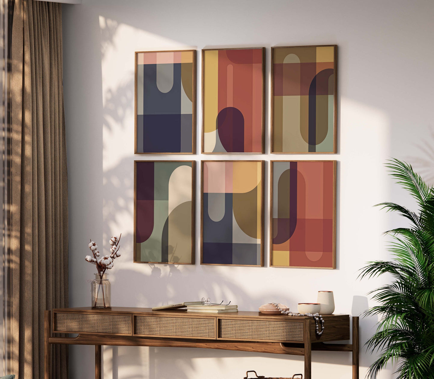 Set of 6 Modern Colorful Abstract Art Prints