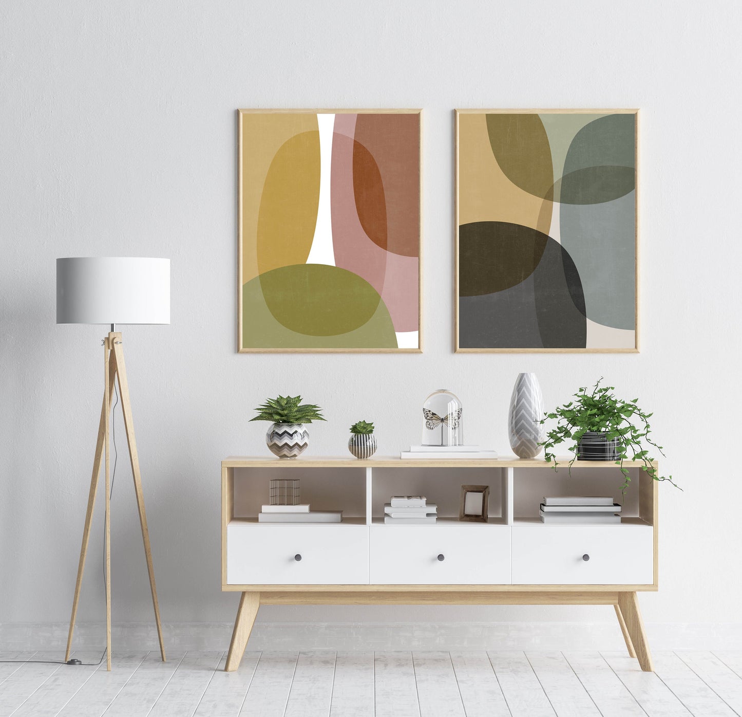 Set of 3 Modern Boho Abstract Wall Art Prints