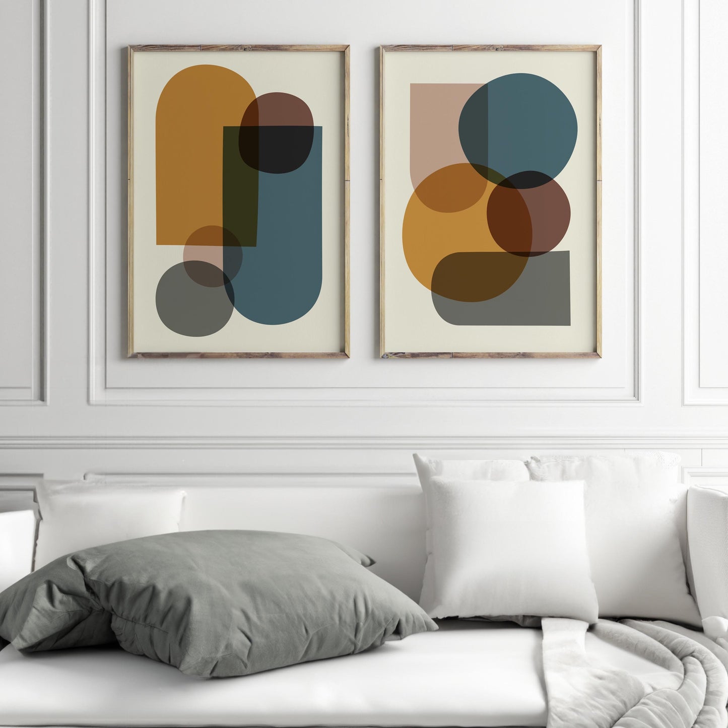 Set of 2 Modern Abstract Art Prints