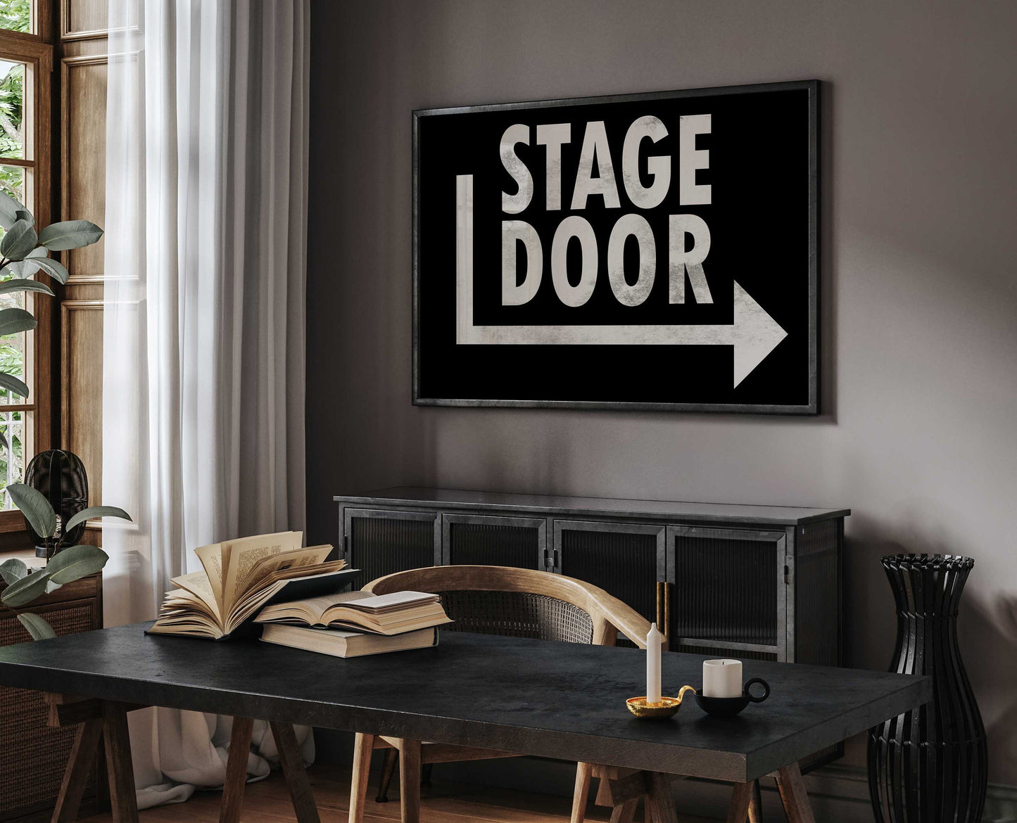Cool Stage Door Text Art Print