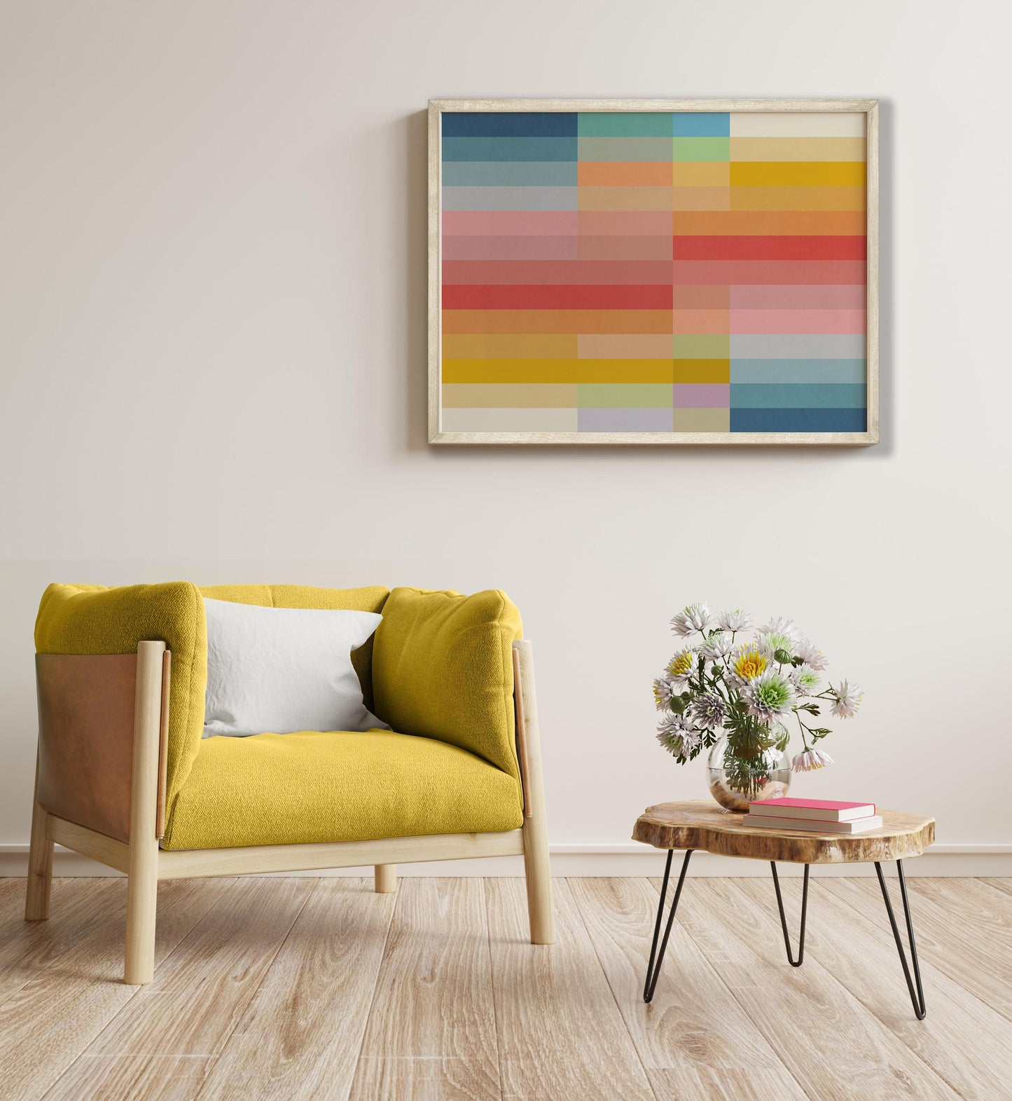 Boho Pastel Abstract Color Block Art Print