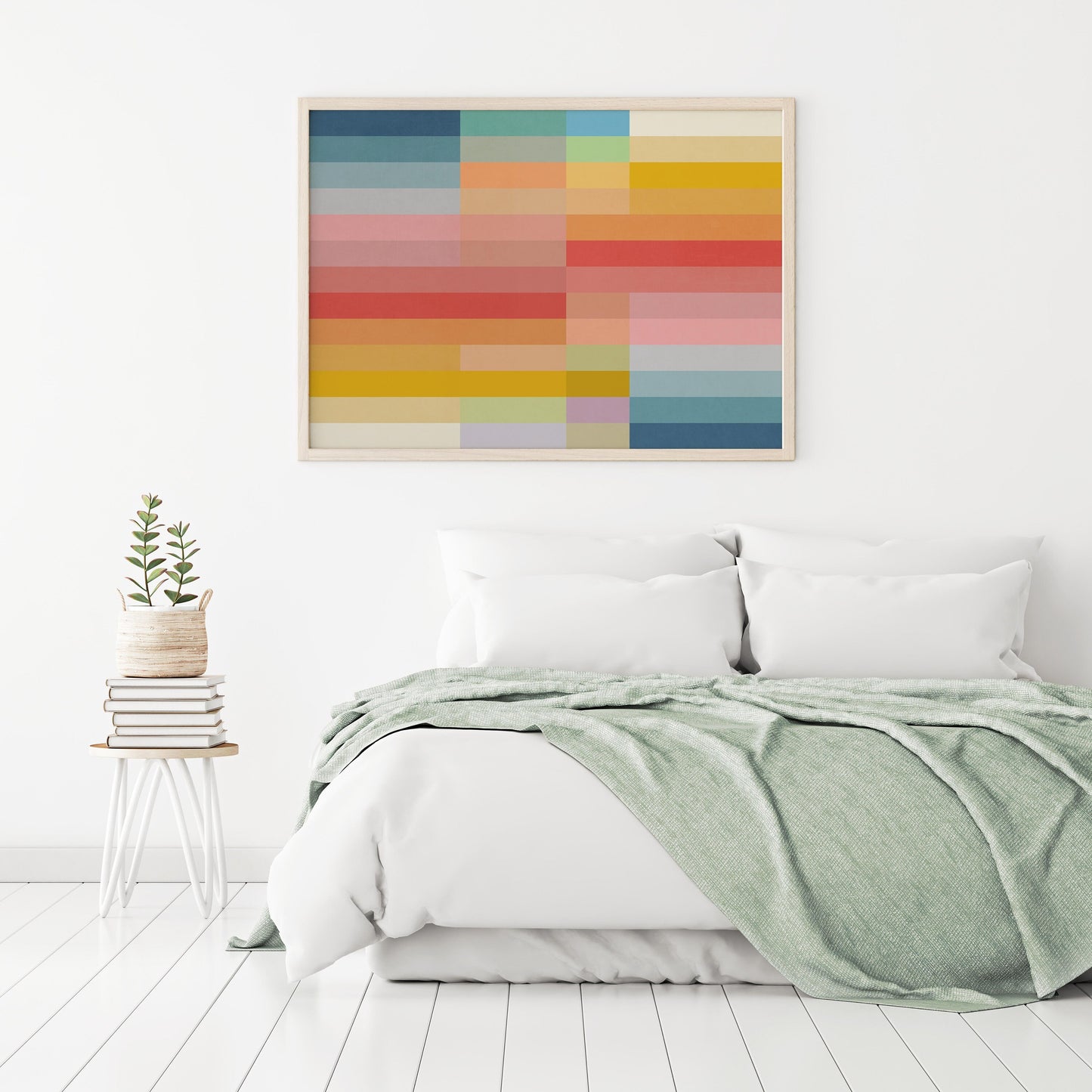 Boho Pastel Abstract Color Block Art Print