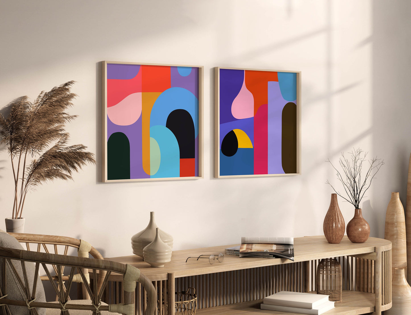 Set of 9 Large Modern Abstract Gallery Art Prints