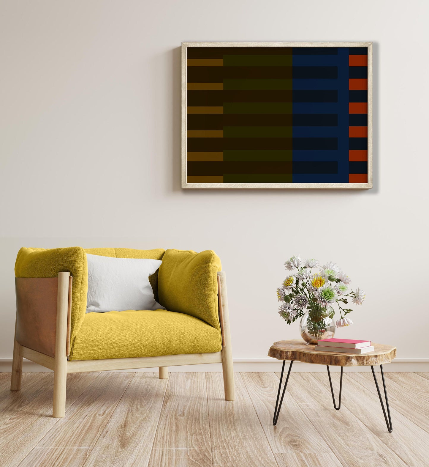 Dark Cool Modern Abstract Wall Art Print