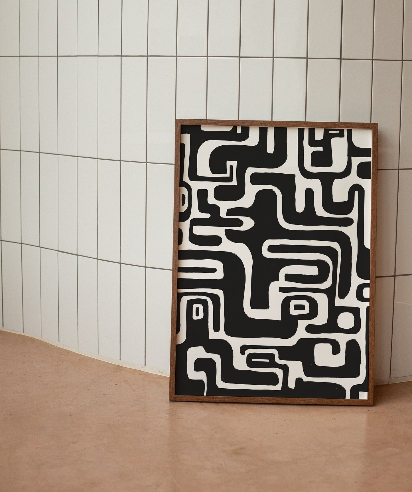 Cool Black and White Geometric Art Print