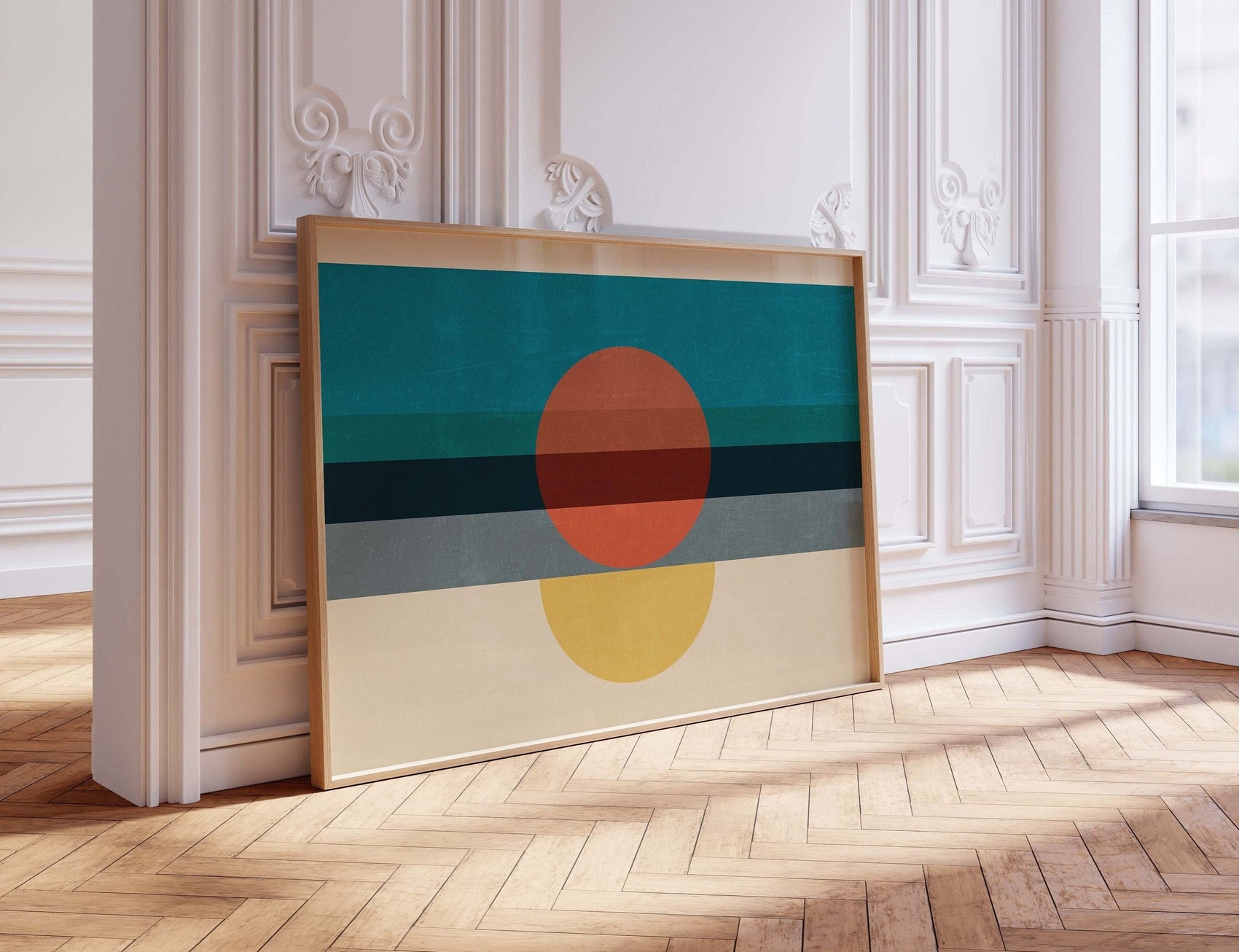 Original Retro Abstract Wall Art Print