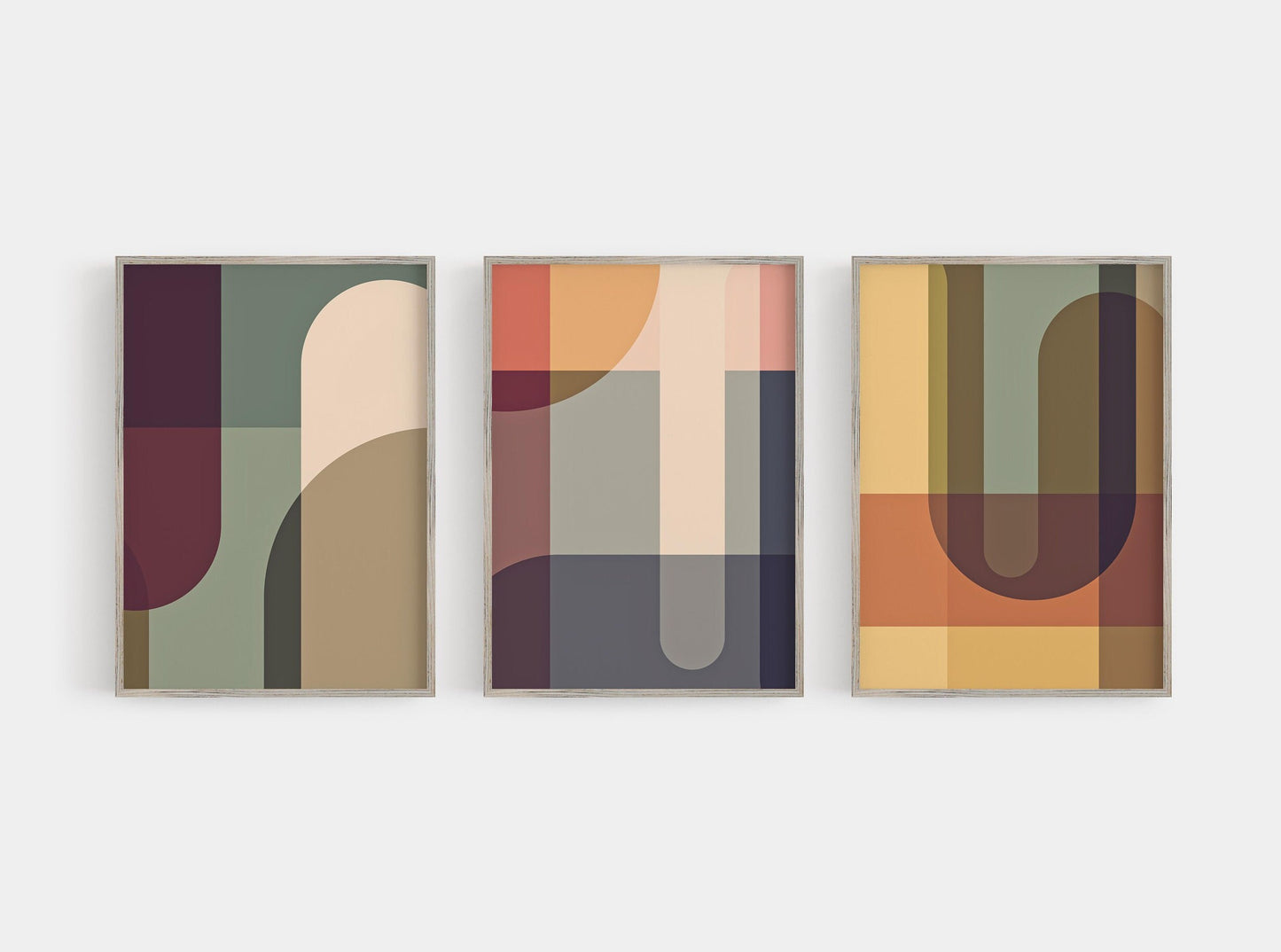 Set of 3 Fun Colorful Living Room Art Prints