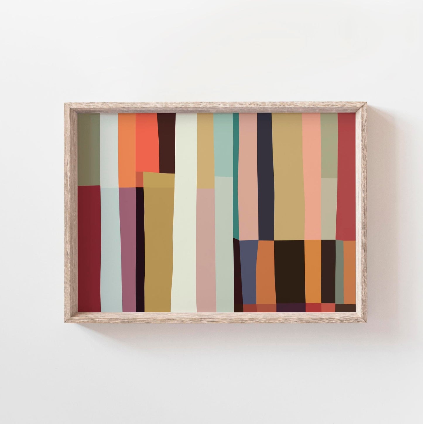Colorful Wall Art Print Trendy Horizontal Boho Print Bauhaus Print Colorful Art Print Extra Large Wall Art Print Geometric Poster Modern Art