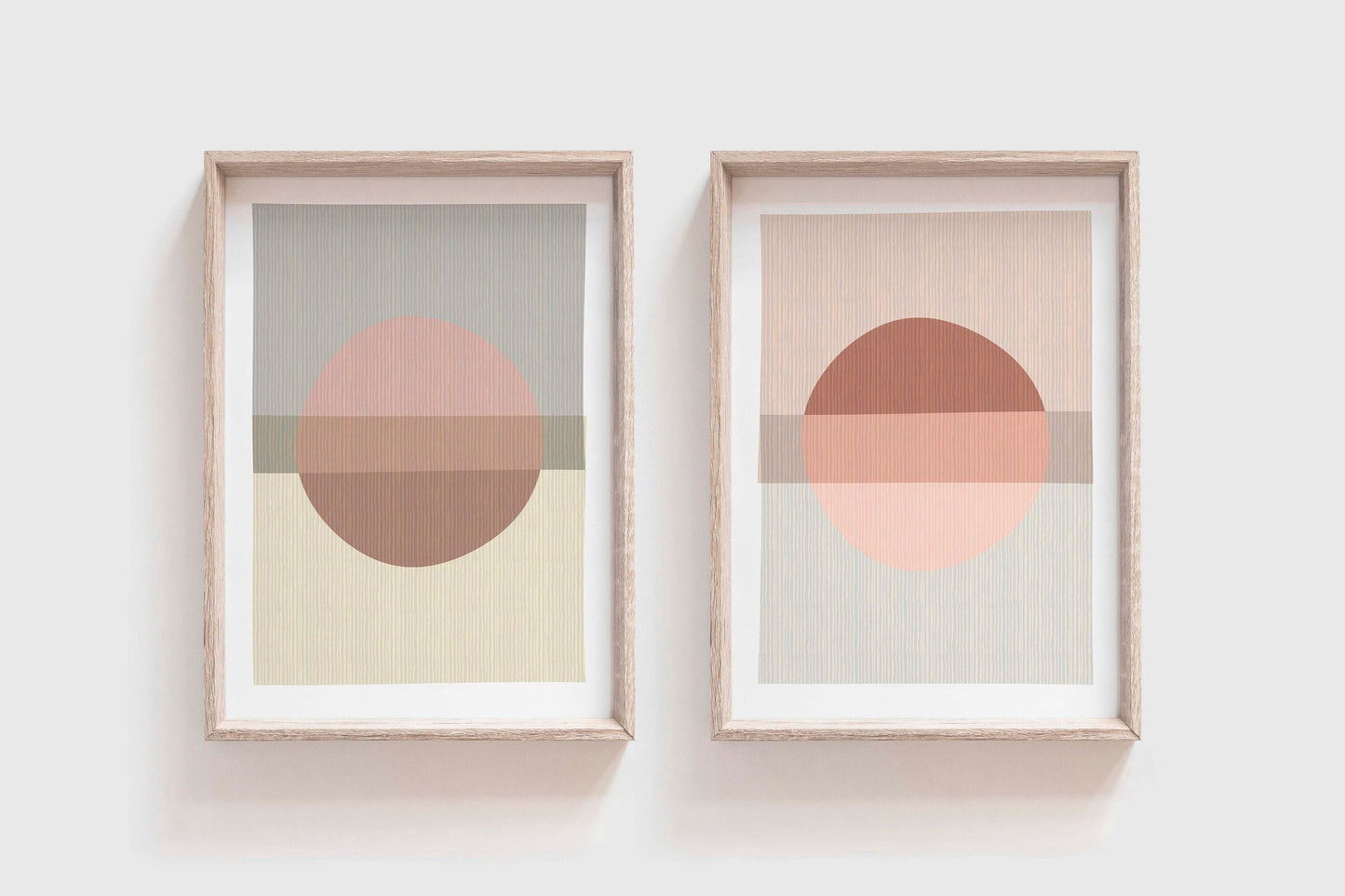 Set of 2 Cute Boho Abstract Art Prints