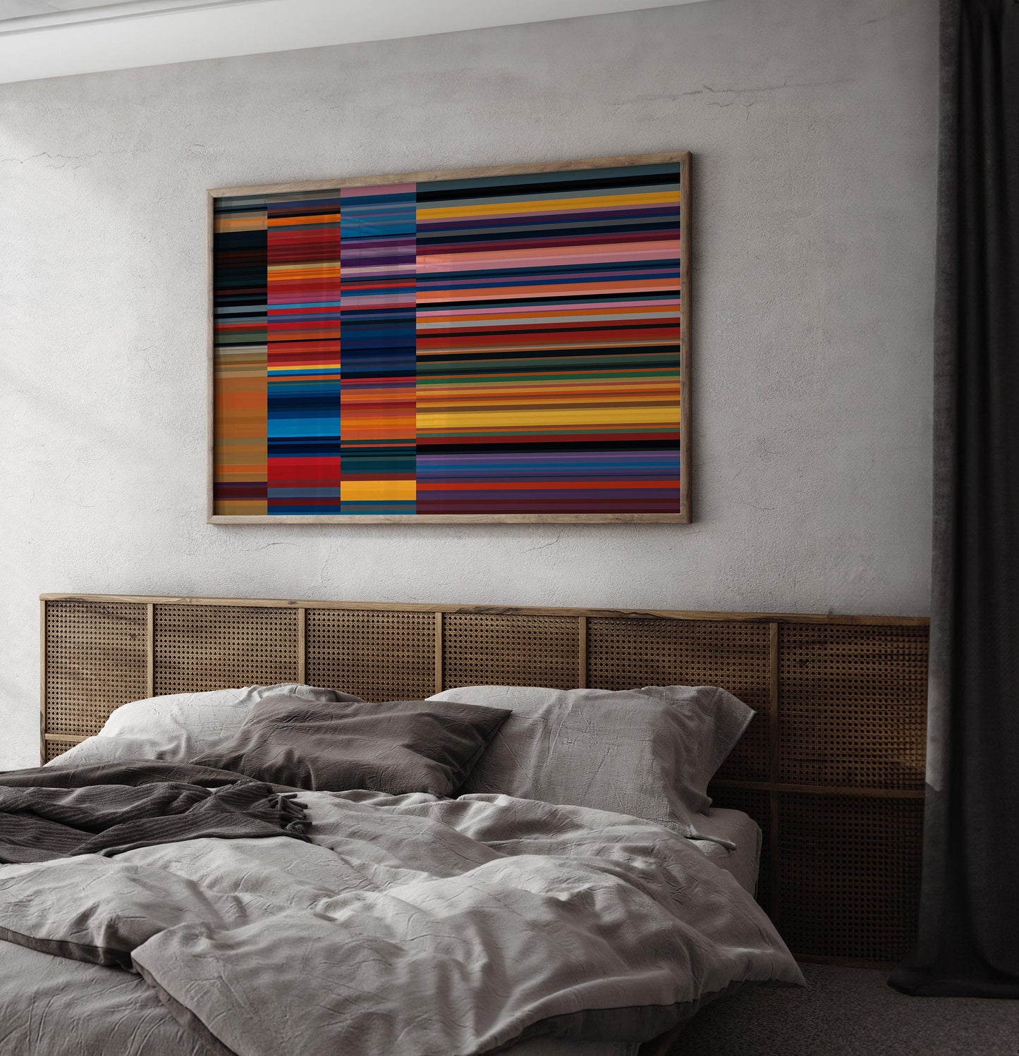 Cool Multicolored Abstract Line Art Print