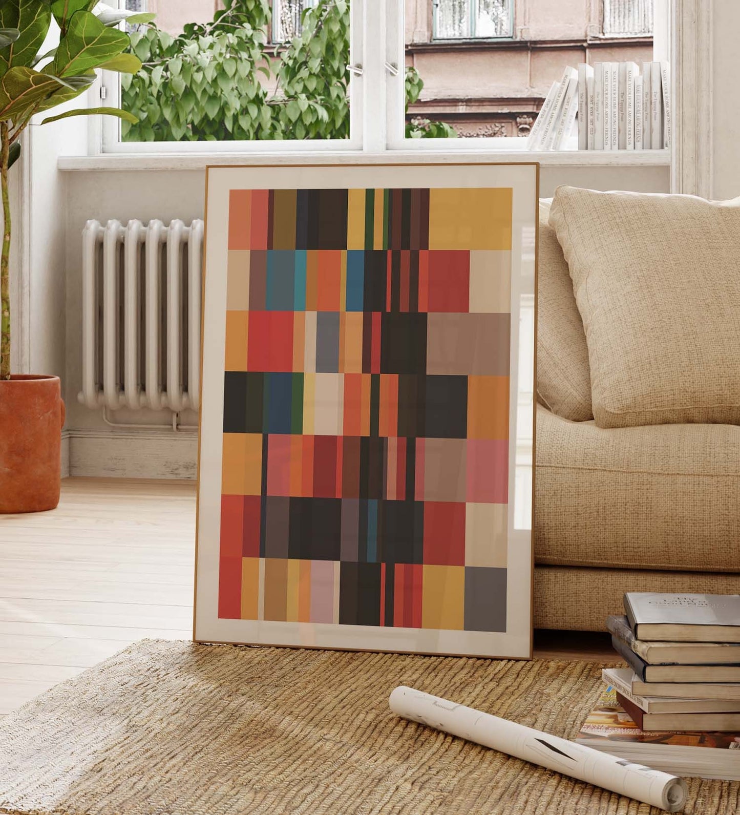 Cool Modern Color Block Art Abstract Print