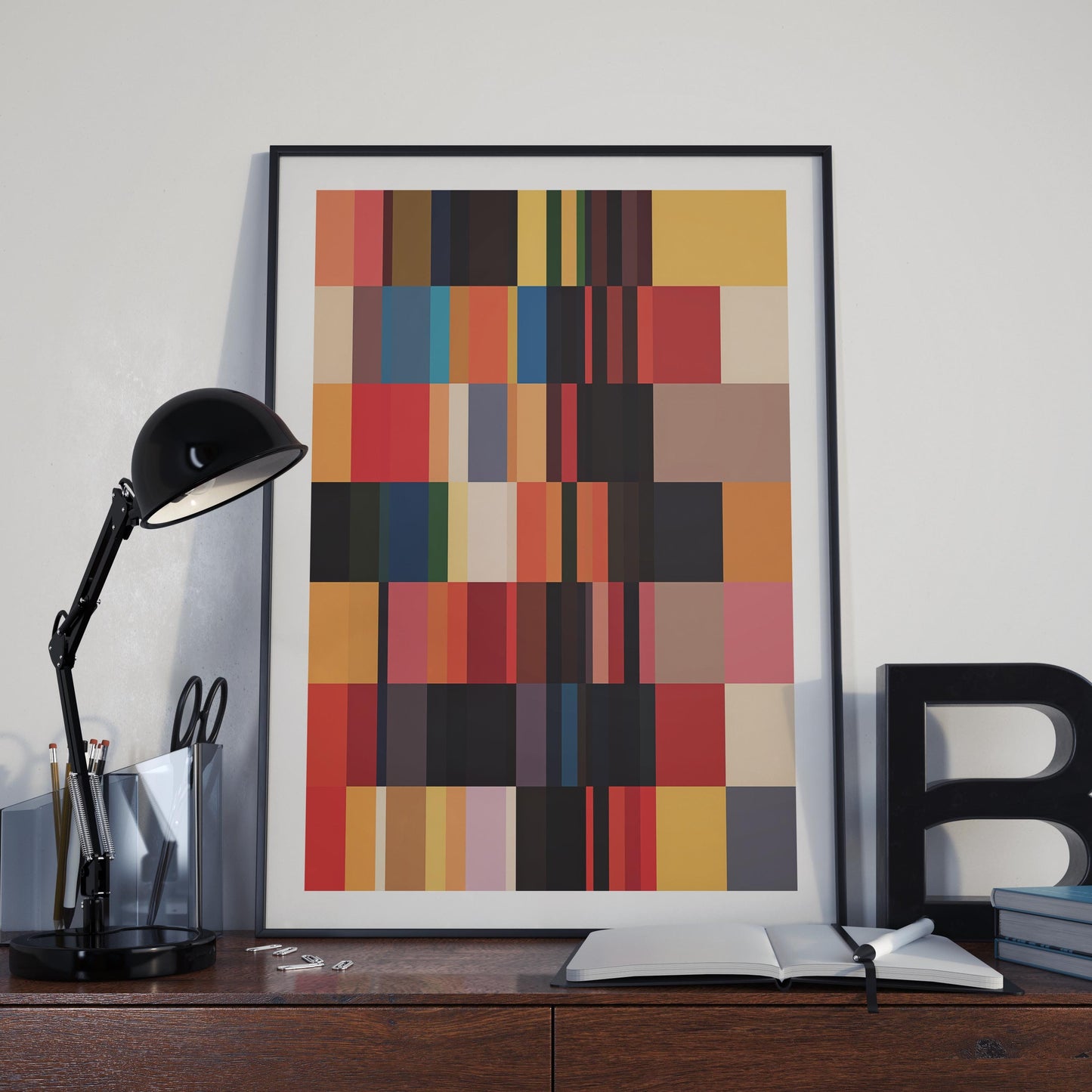 Cool Modern Color Block Art Abstract Print