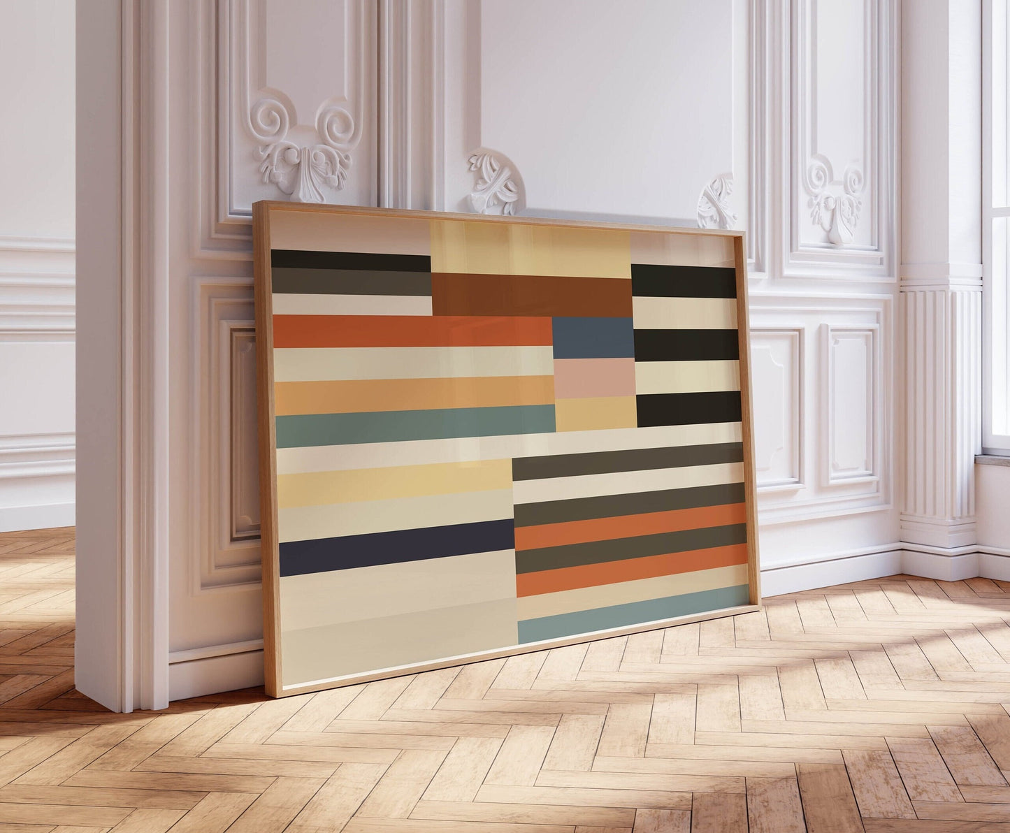 Modern Abstract Color Block Wall Art Print
