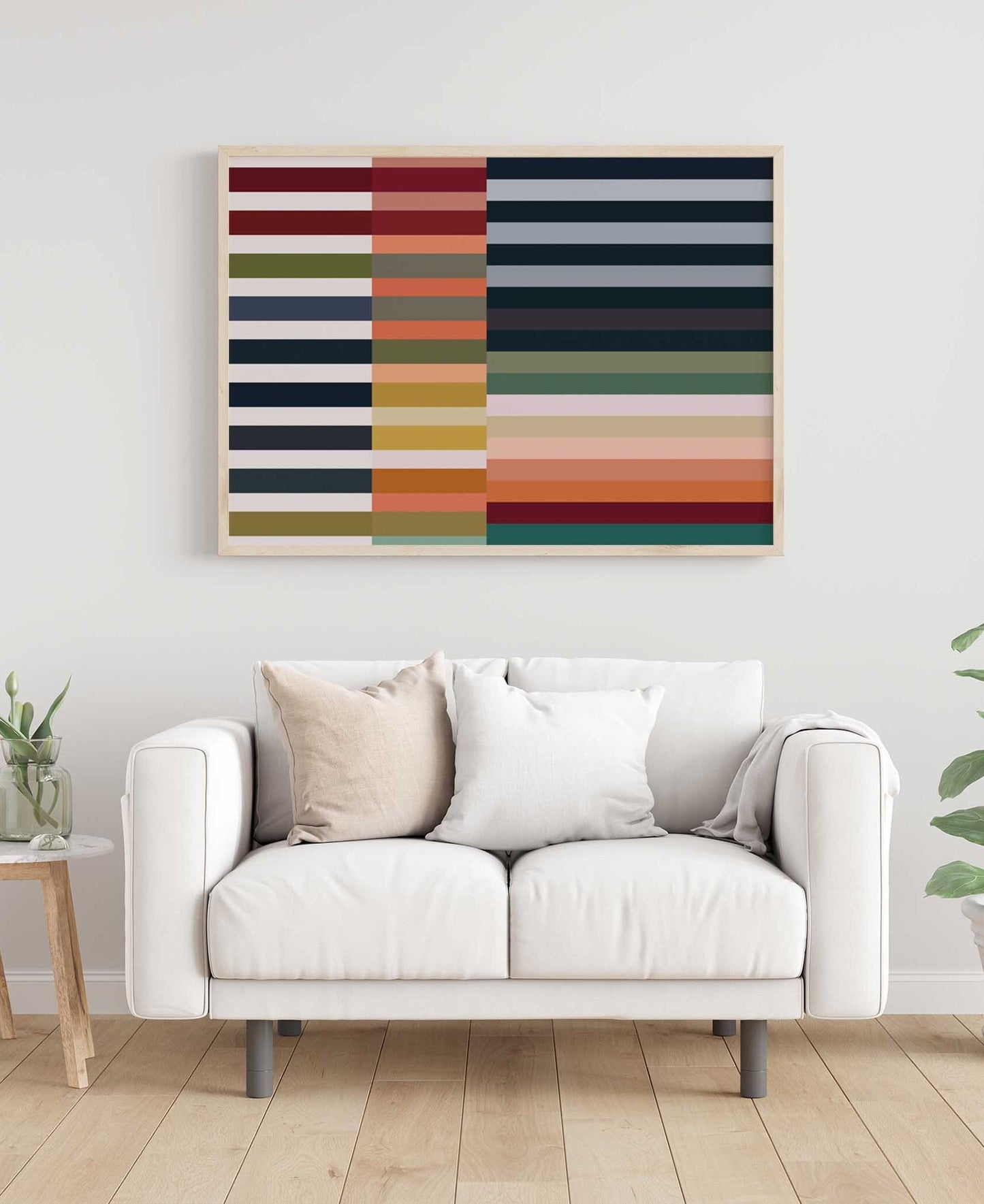 Bright Colorful Striped Art Print