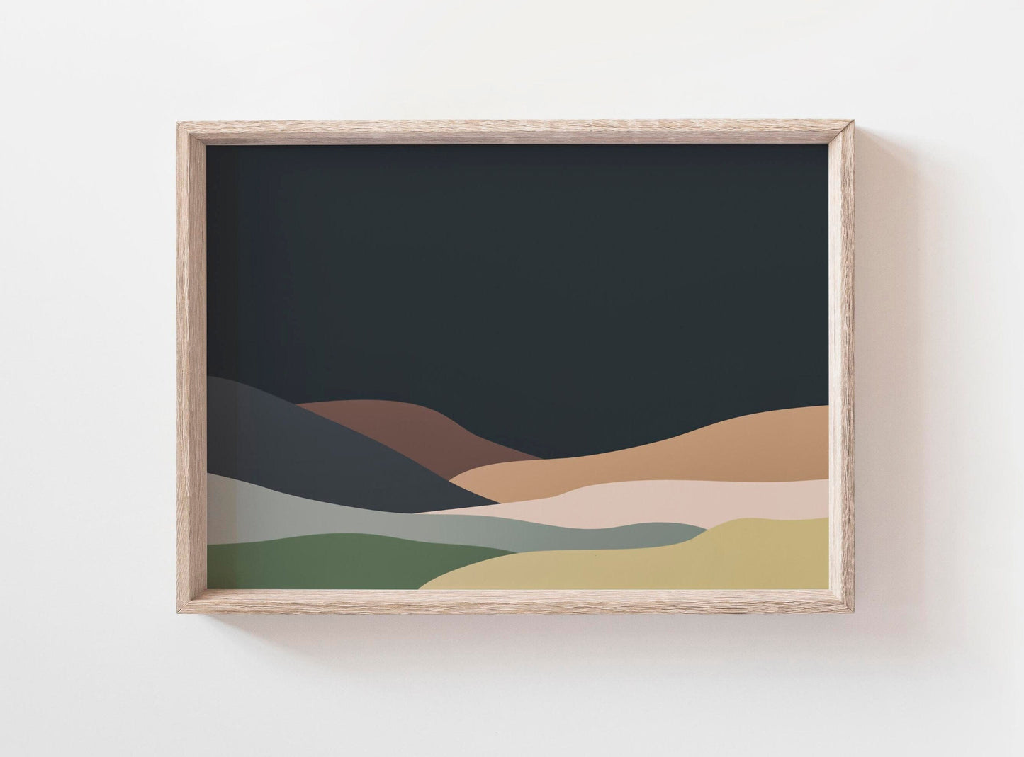 Modern Abstract Landscape Art Print, in Earth Tones