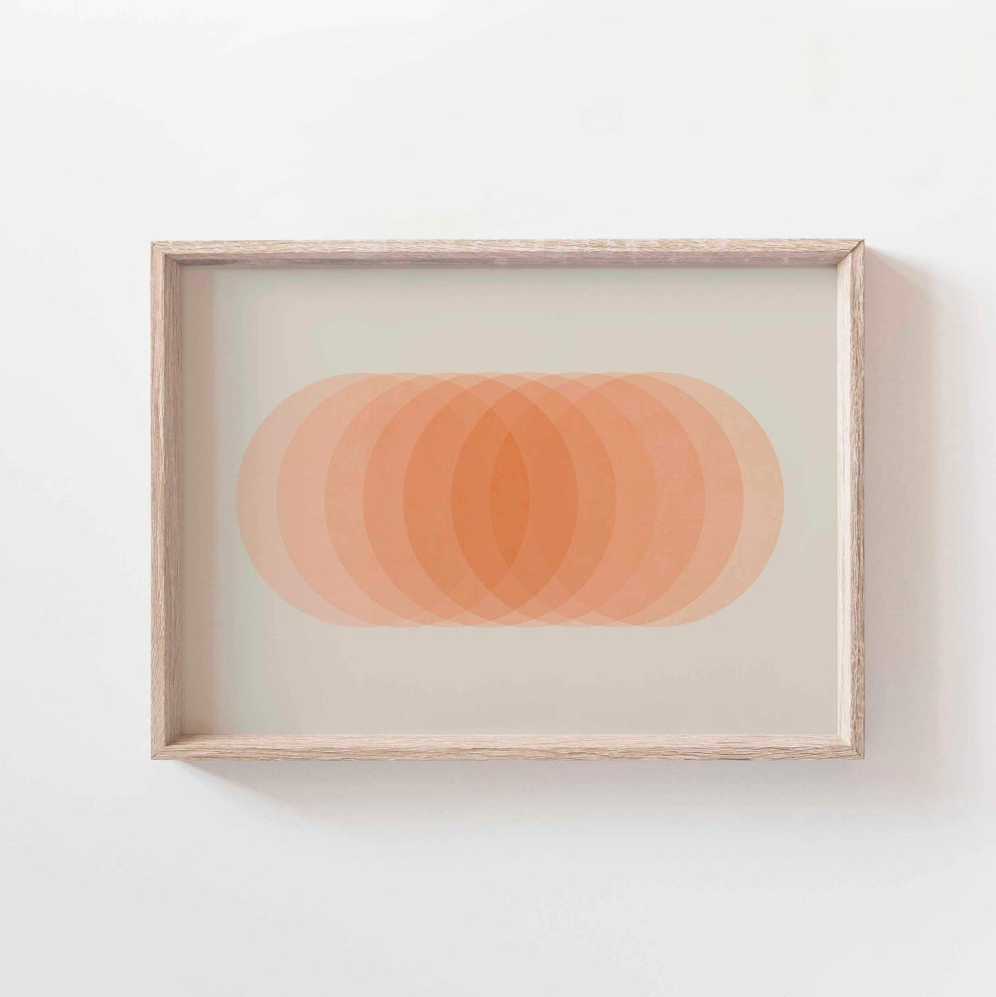 Boho Peach Modern Abstract Art Print