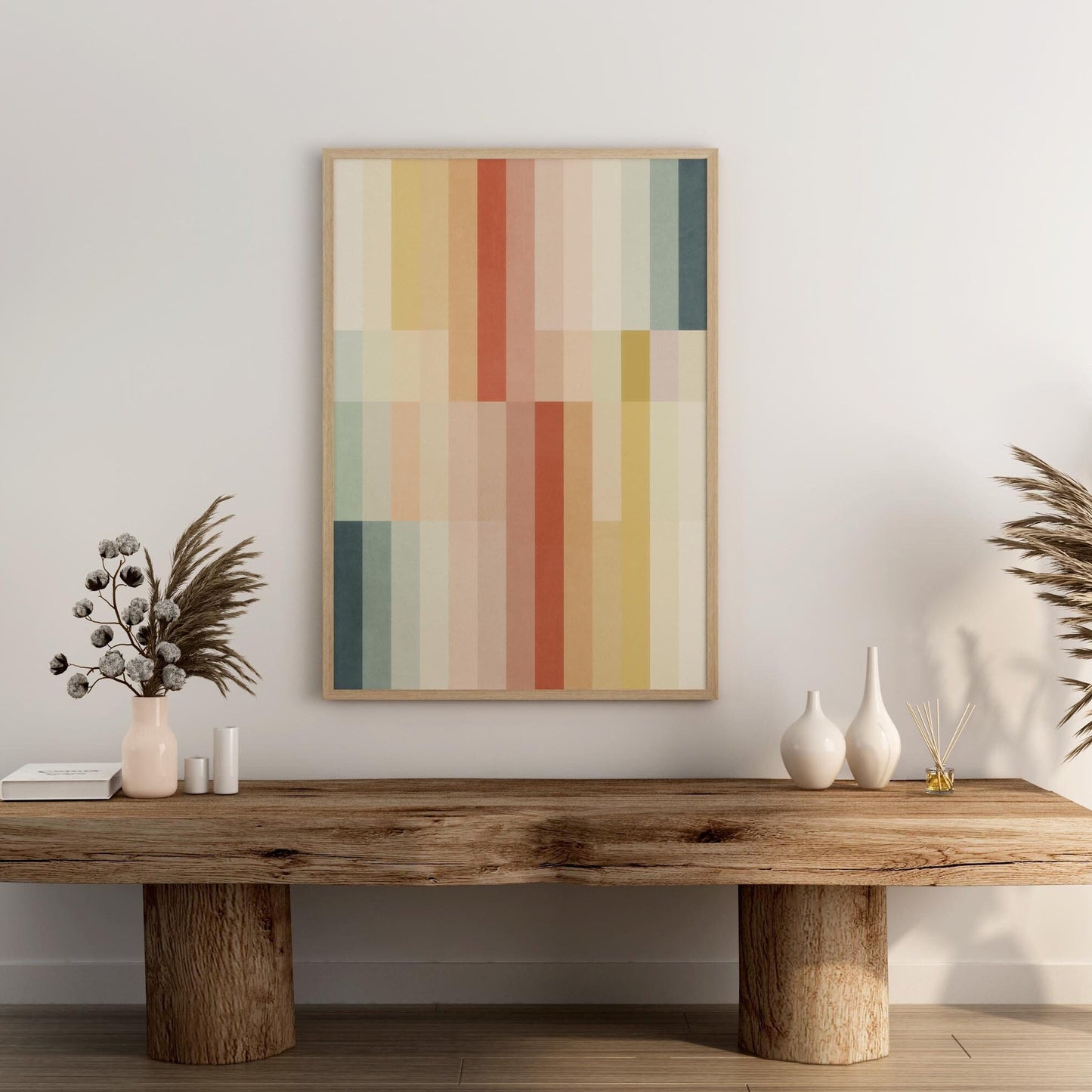 Cute Boho Lightly Colored Pastel Art Print