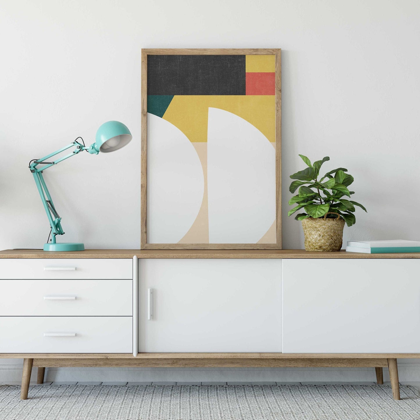 Set of 6 Colorful Mid Century Modern Art Prints