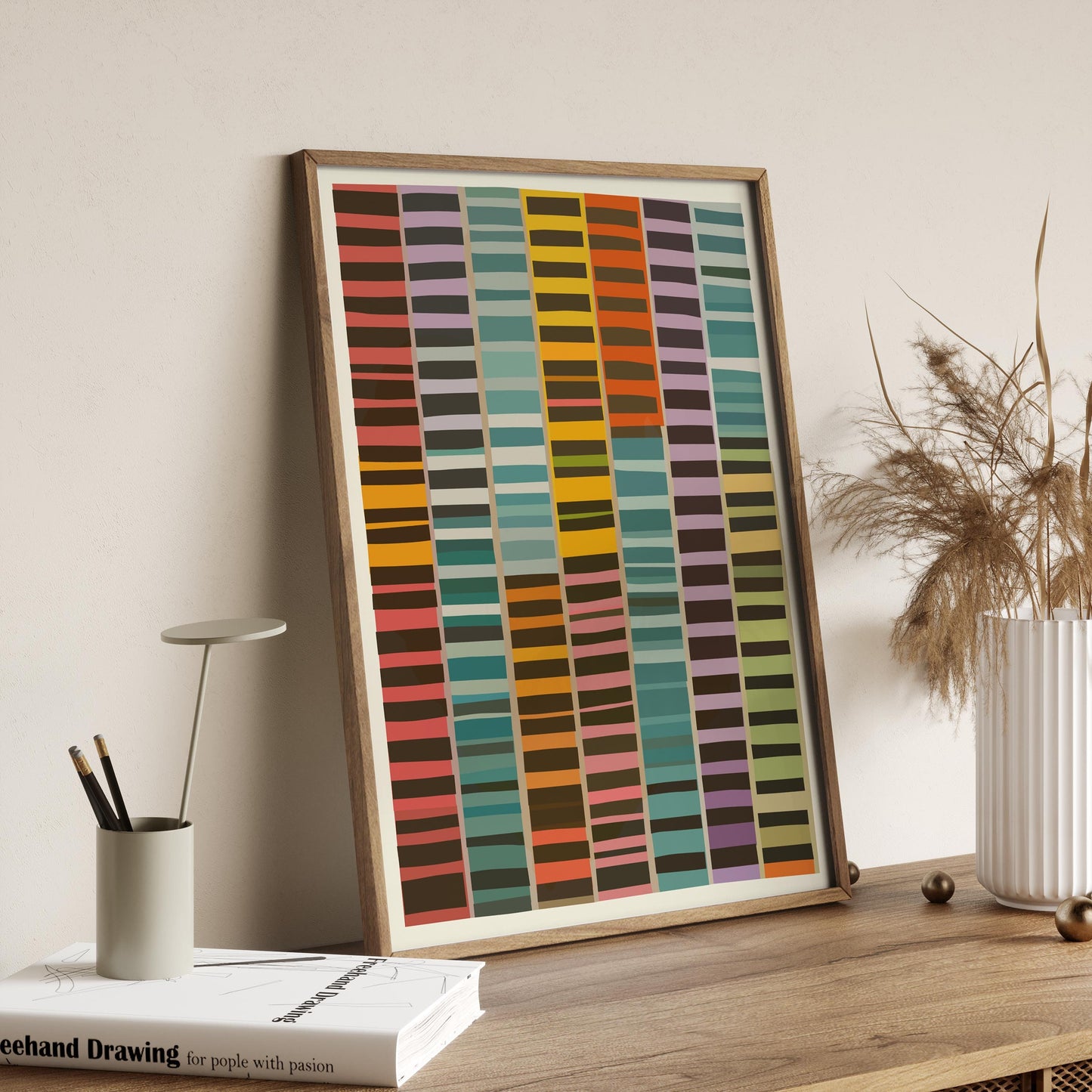 Bold Color Block Modern Wall Art Print